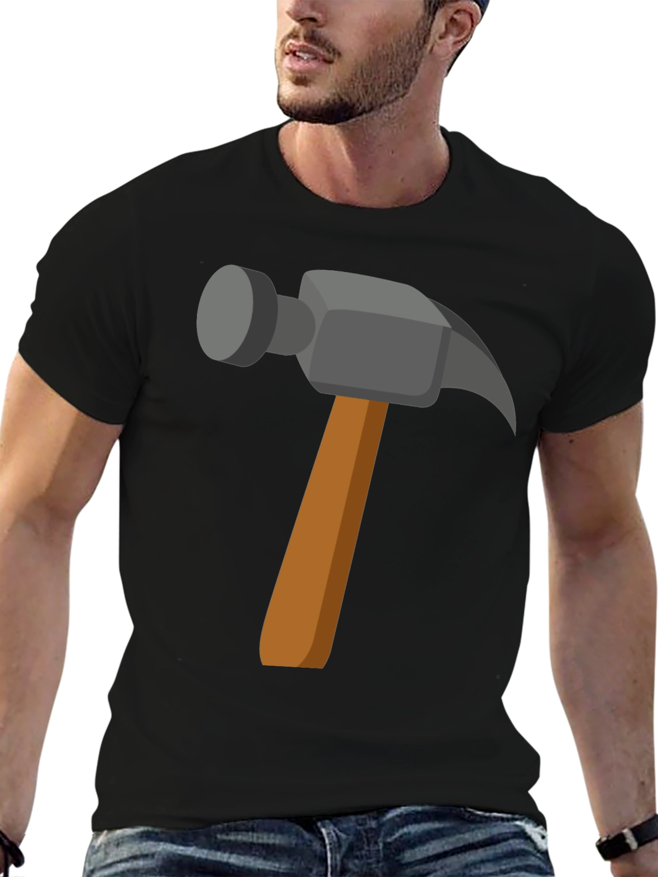 Hammer Graphic Tee - Black Cotton Comfort Fit