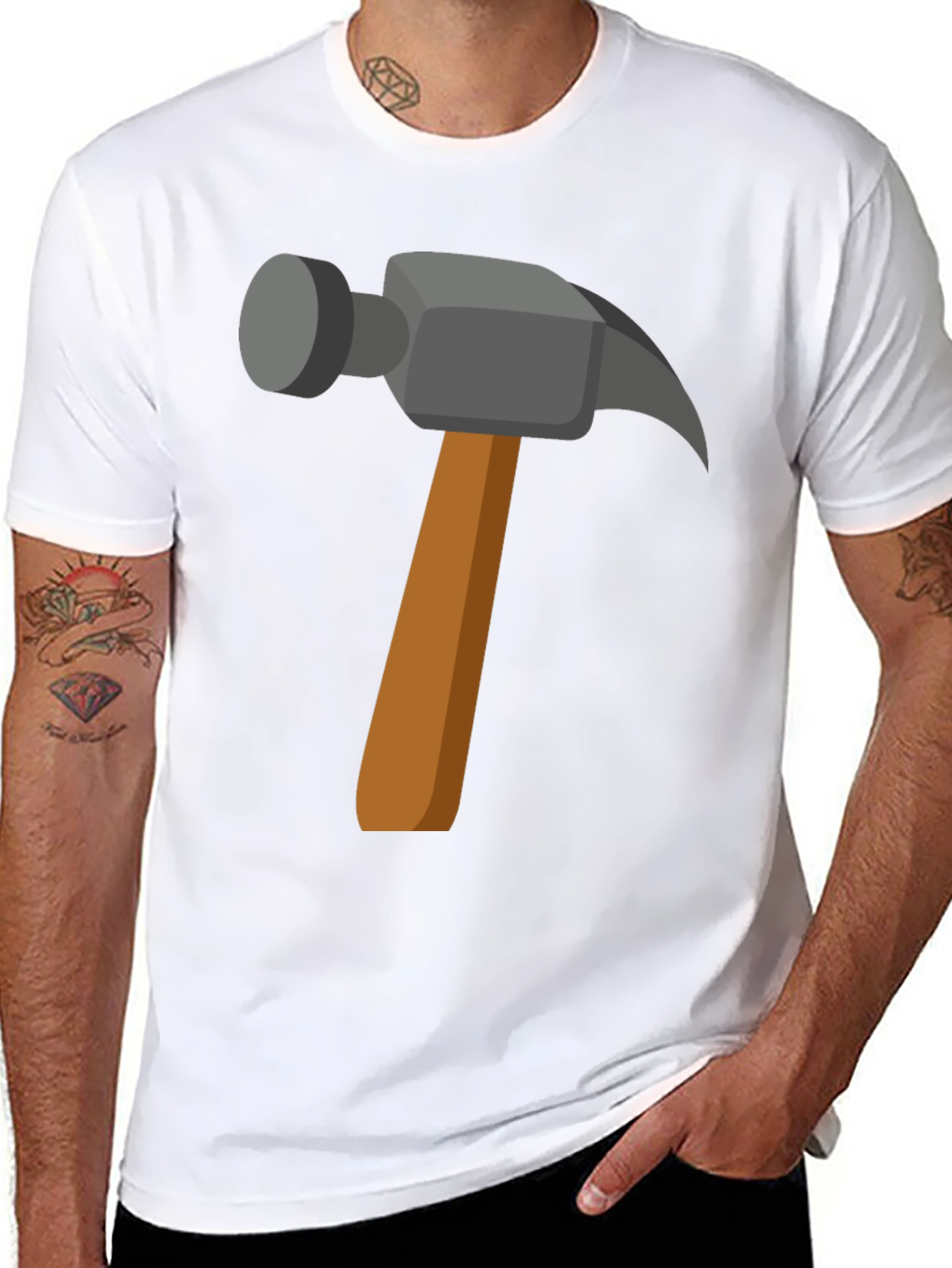Hammer Graphic Tee - Black Cotton Comfort Fit