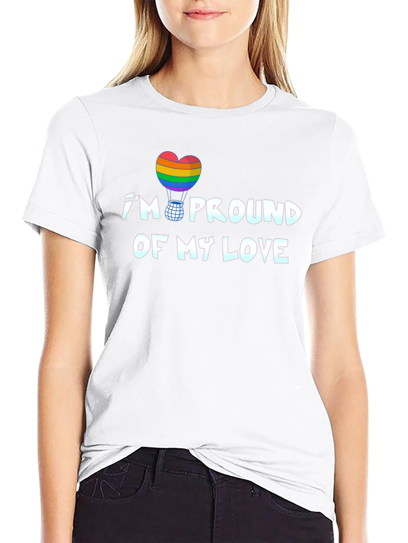 Proud Love LGBTQ Rainbow Heart T-Shirt