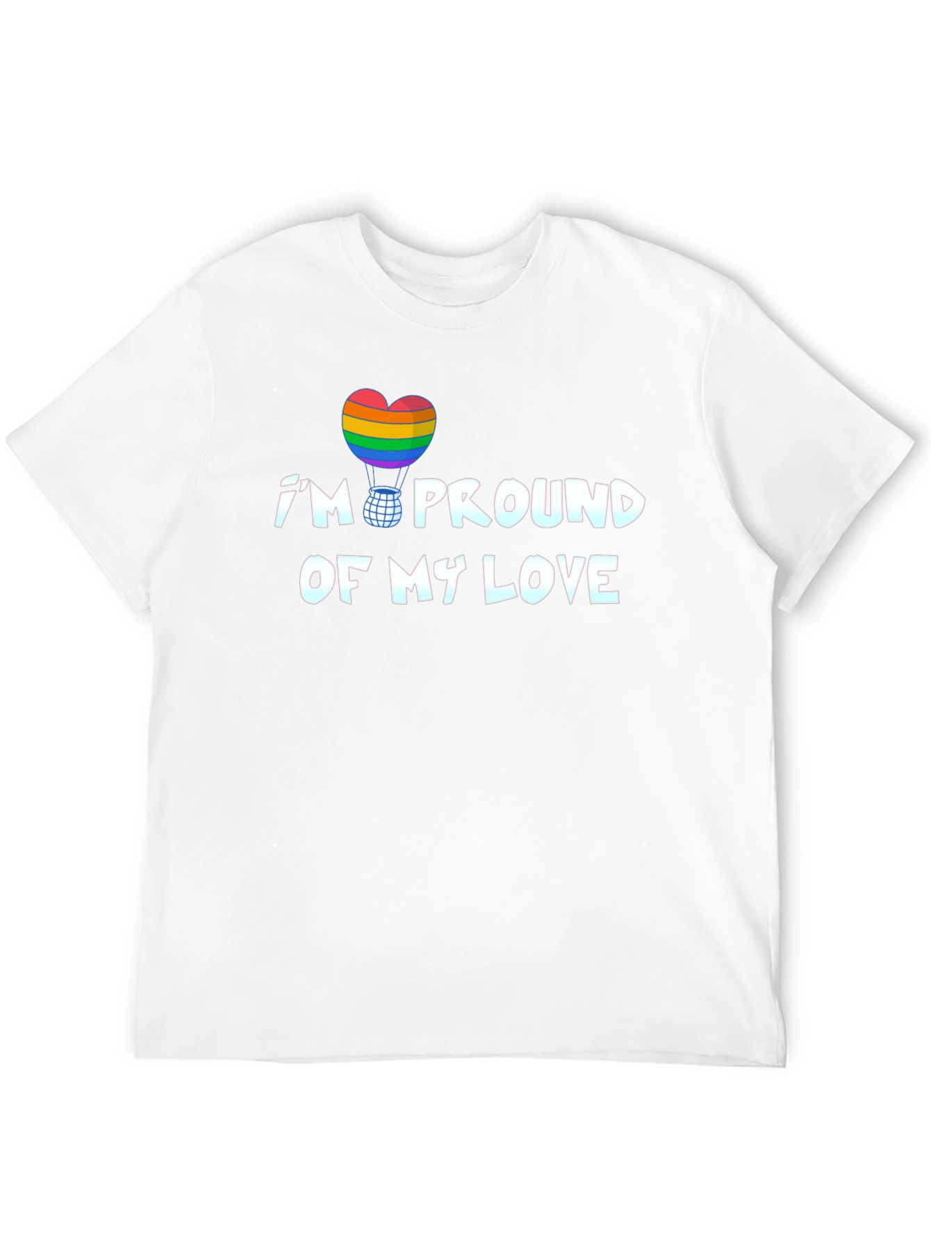 Proud Love LGBTQ Rainbow Heart T-Shirt