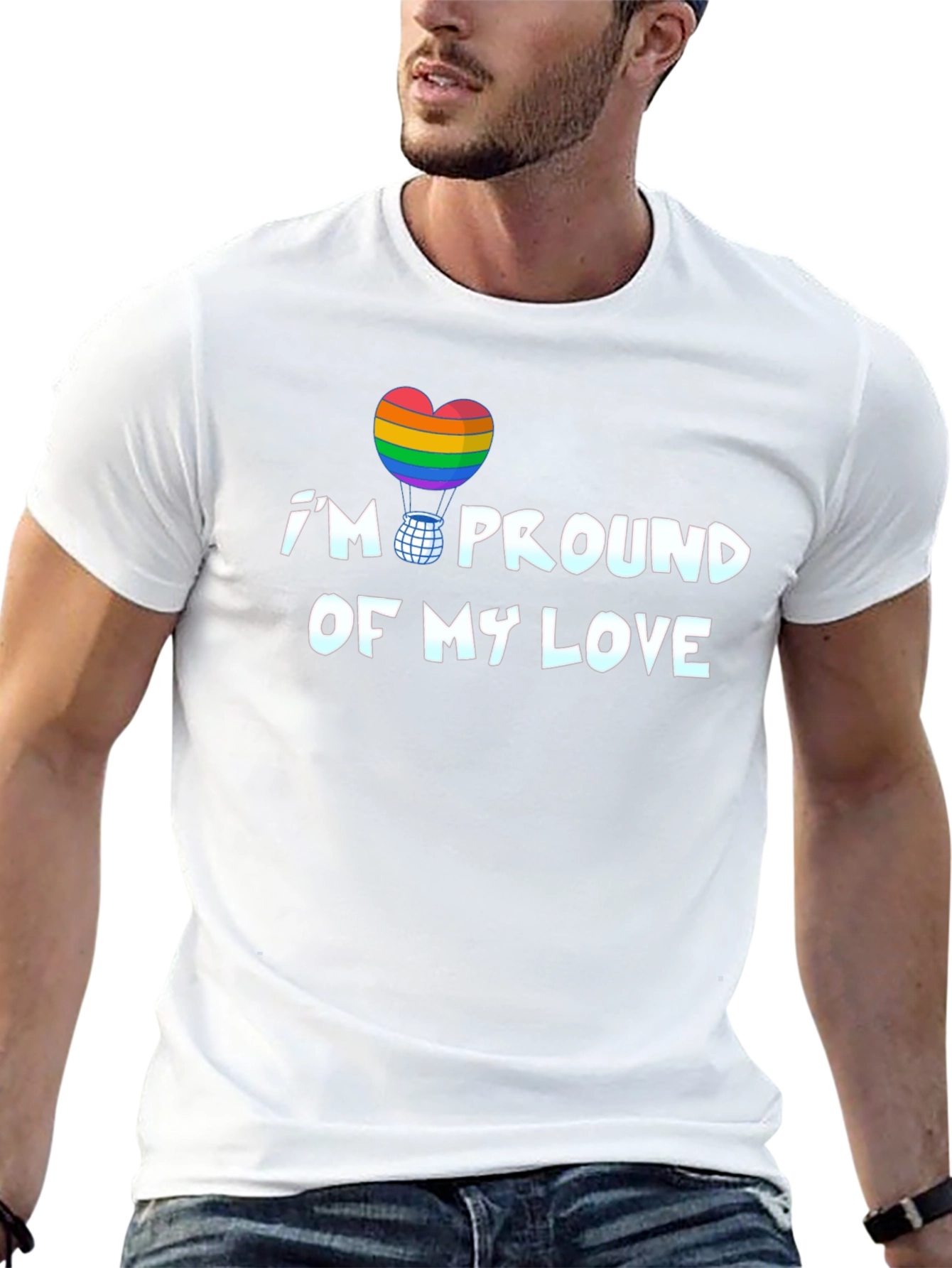 Proud Love LGBTQ Rainbow Heart T-Shirt