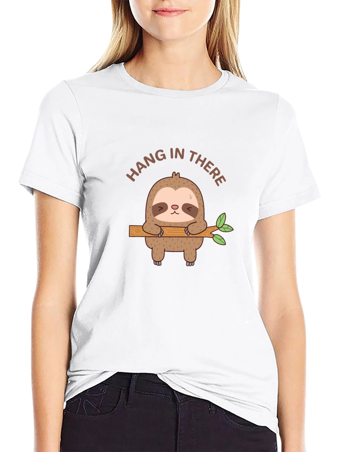Hang In There Sloth Graphic T-Shirt