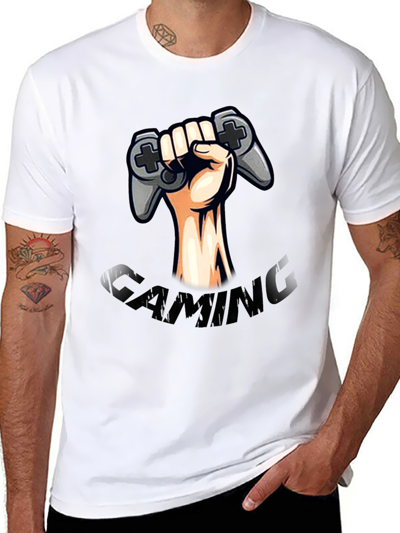 Gaming Controller Graphic Tee - Black