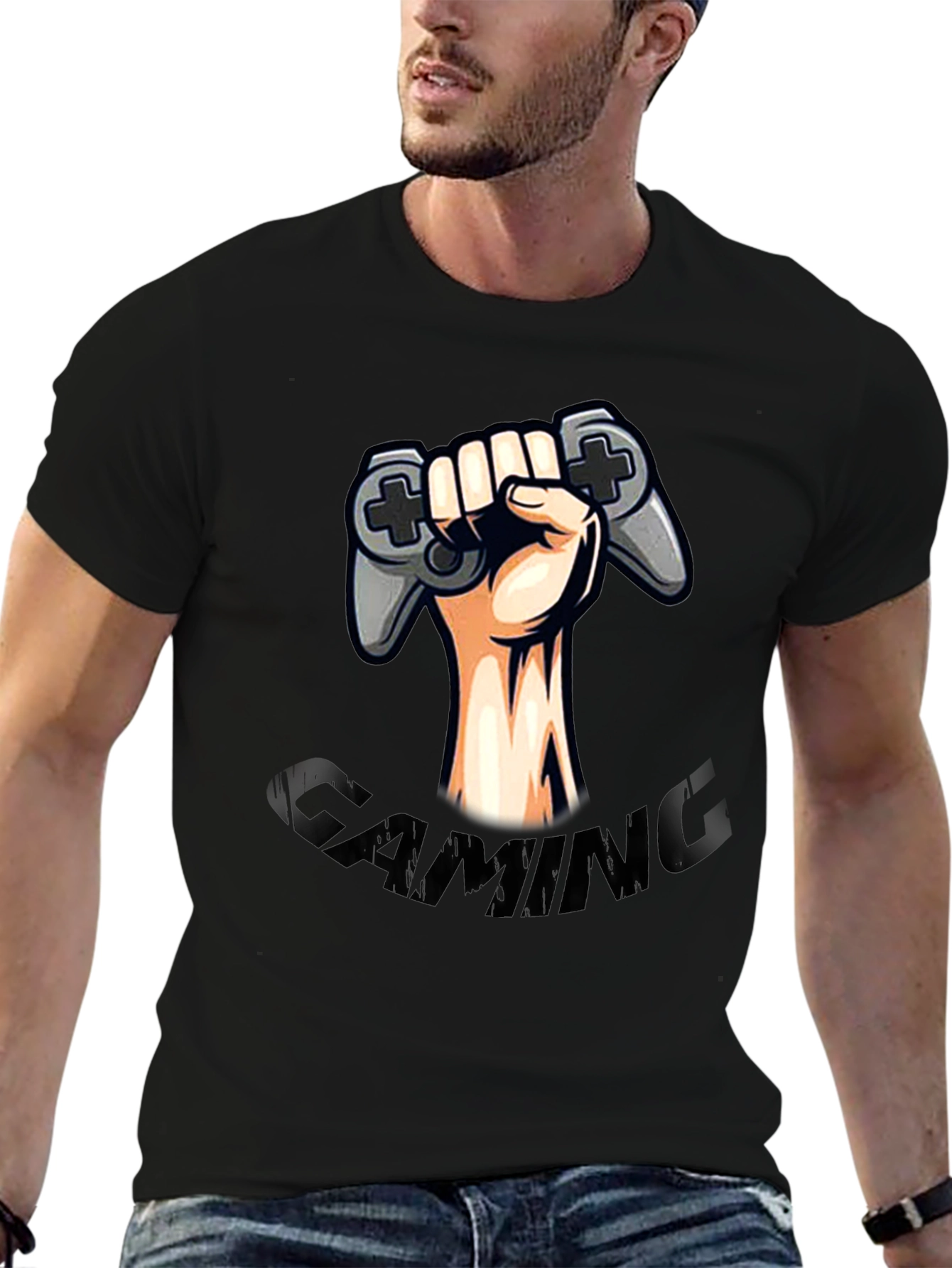 Gaming Controller Graphic Tee - Black