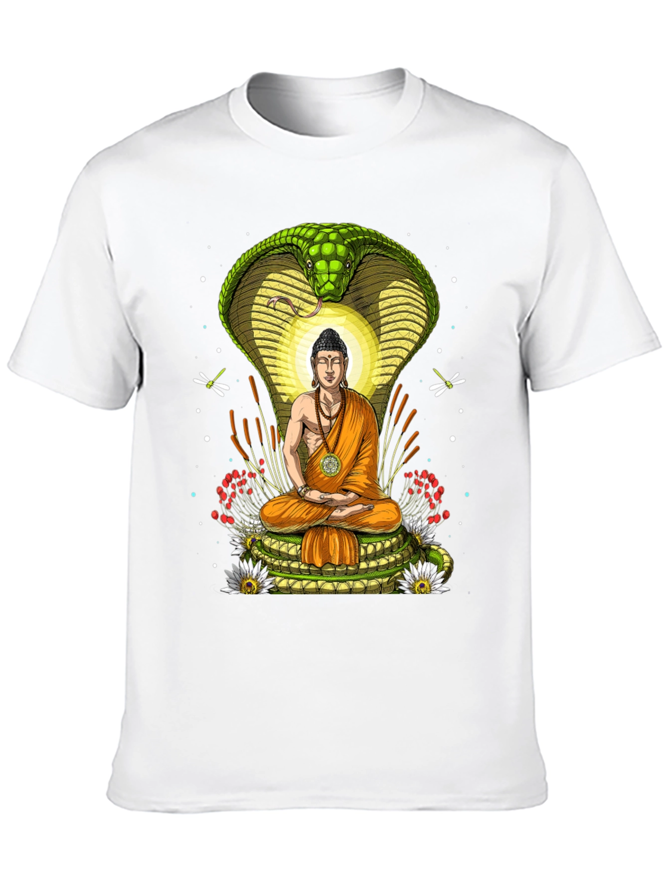 Buddha & Cobra T-Shirt - Spiritual Graphic Tee