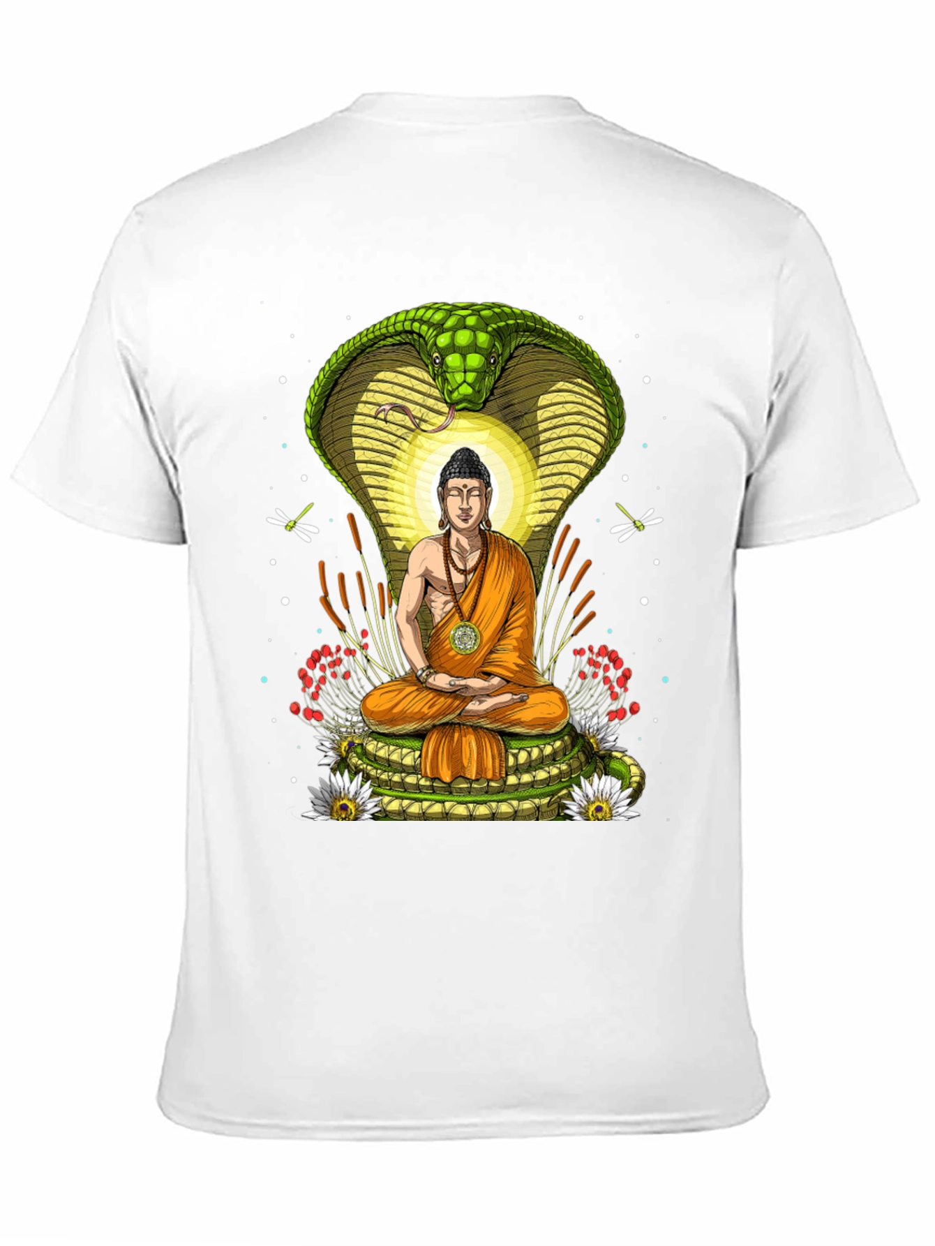 Buddha & Cobra T-Shirt - Spiritual Graphic Tee