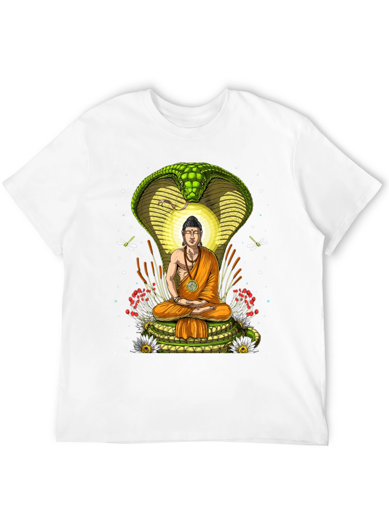 Buddha & Cobra T-Shirt - Spiritual Graphic Tee