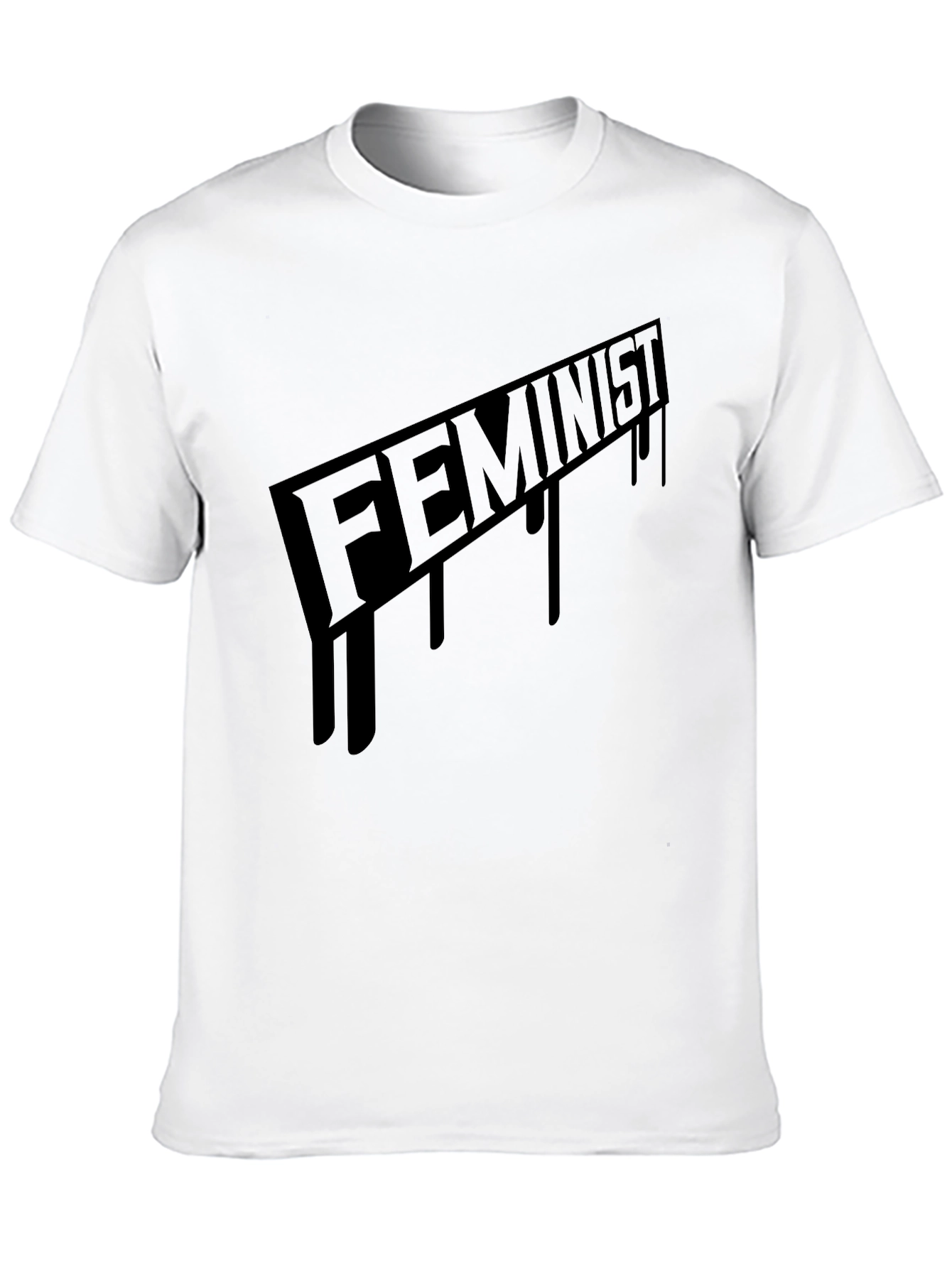 Feminist Graphic Print Black T-Shirt