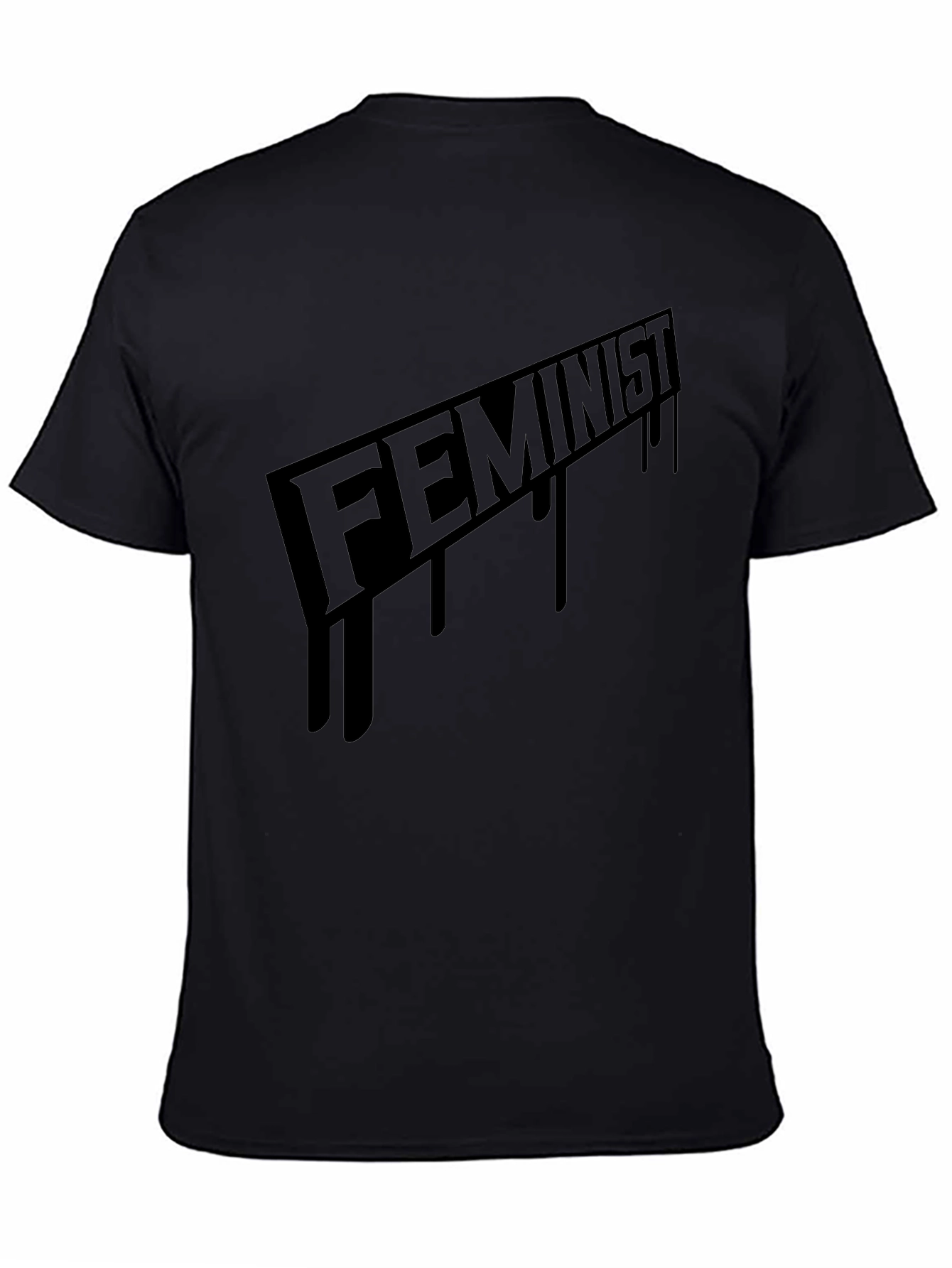 Feminist Graphic Print Black T-Shirt