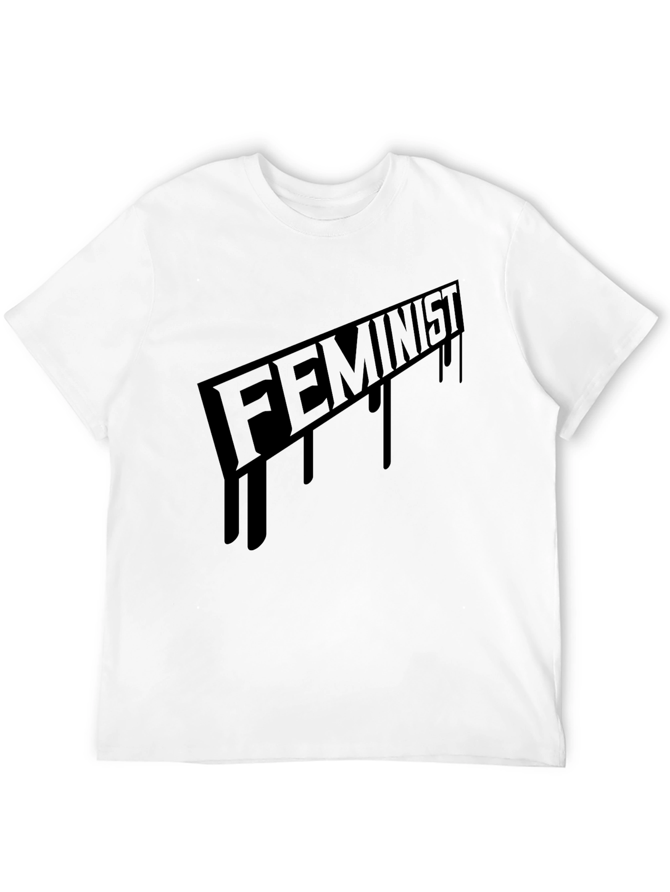 Feminist Graphic Print Black T-Shirt