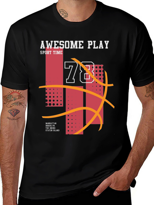 Awesome Play 78 Graphic Tee - Sport Time Black T-Shirt