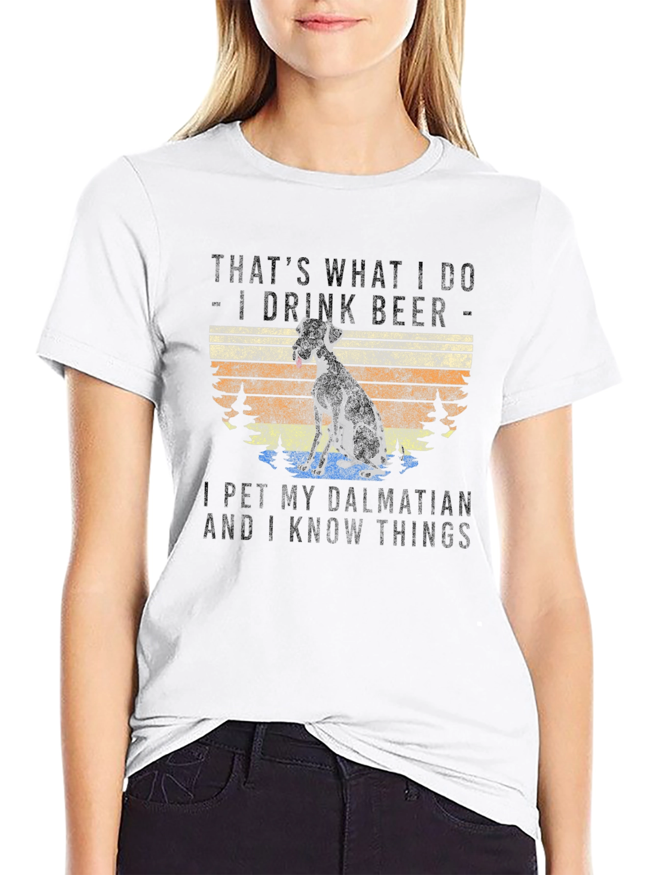 Drink Beer Pet Dalmatian T-Shirt
