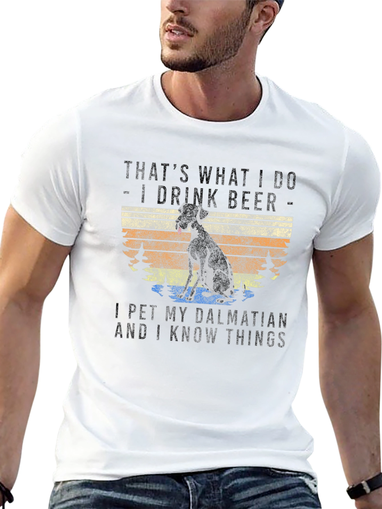 Drink Beer Pet Dalmatian T-Shirt