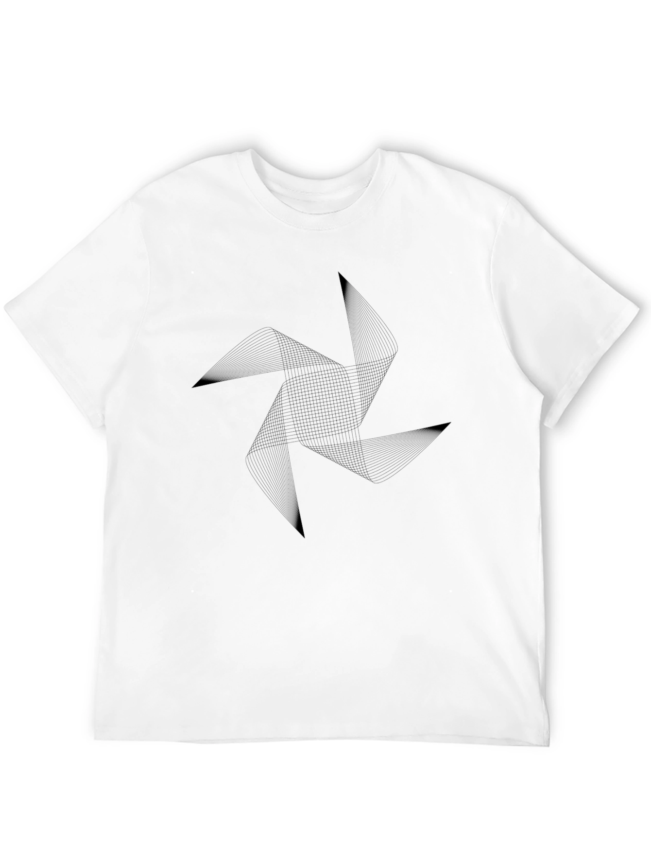 Abstract Geometric Tee - Modern Black Graphic T-Shirt
