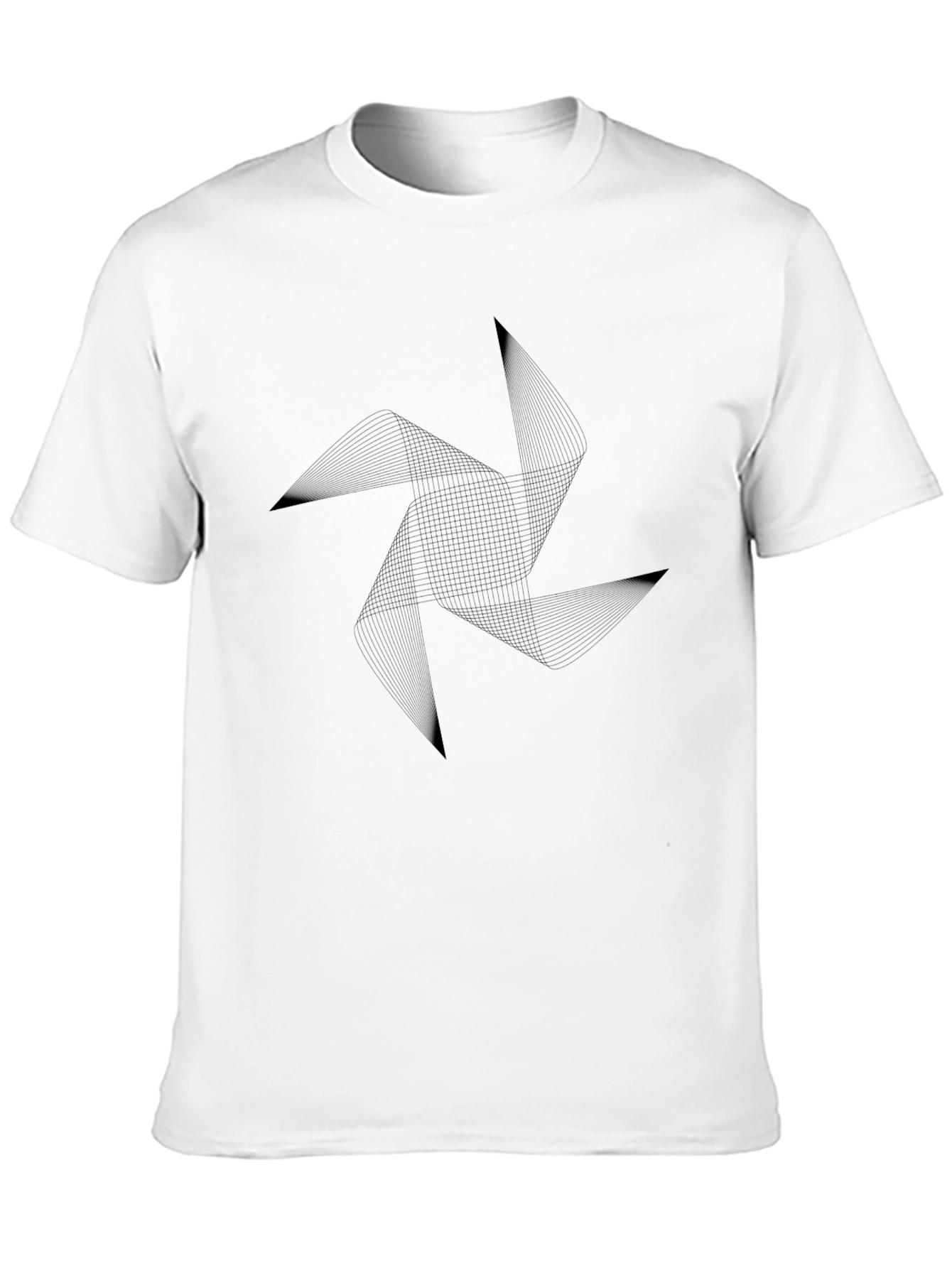 Abstract Geometric Tee - Modern Black Graphic T-Shirt