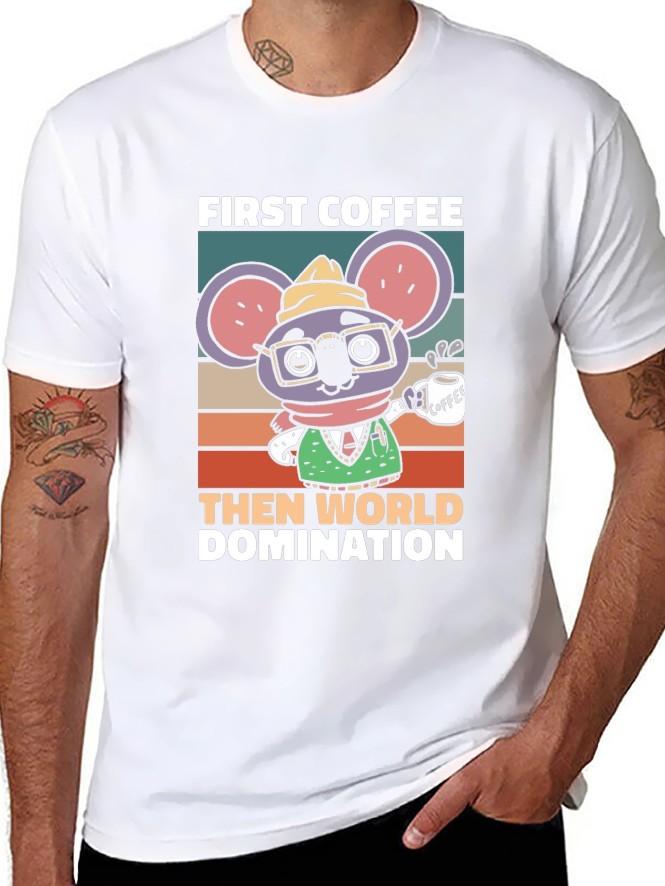 First Coffee Then World Domination T-Shirt