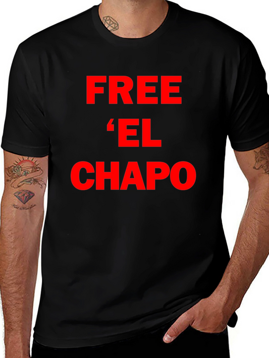 Free El Chapo T-Shirt - Bold Red Graphic Tee