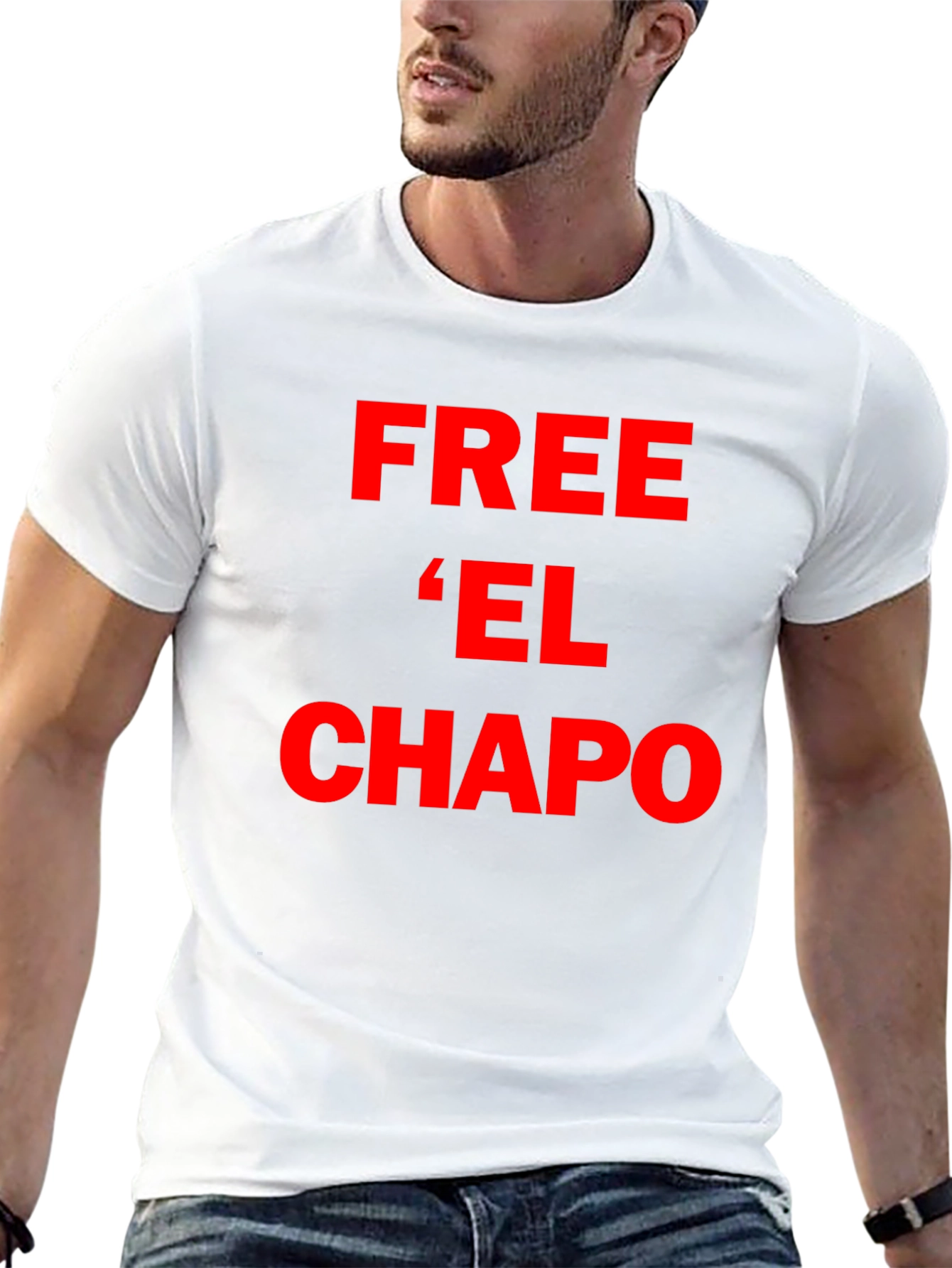 Free El Chapo T-Shirt - Bold Red Graphic Tee