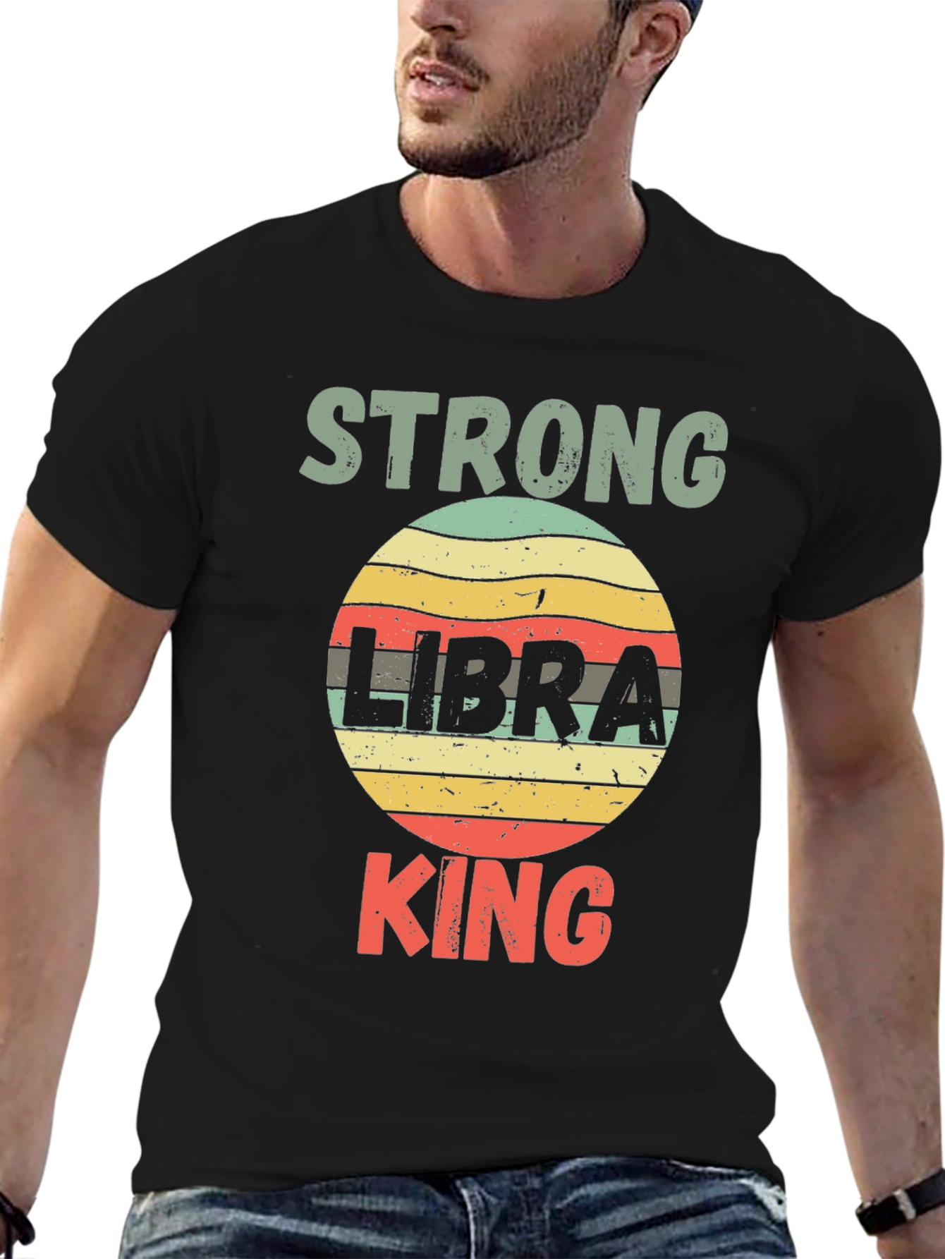 Strong Libra King T-Shirt - Zodiac Sign Tee