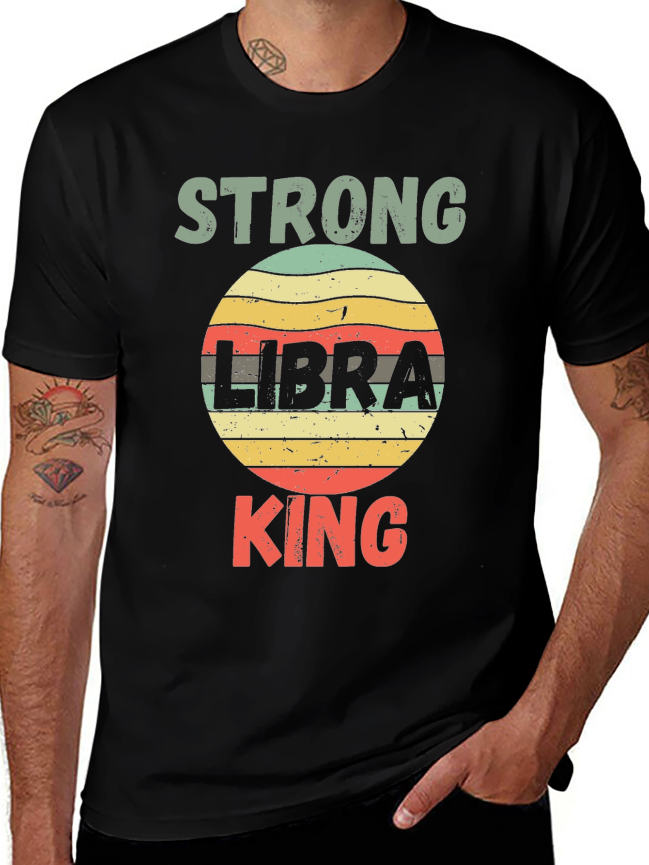Strong Libra King T-Shirt - Zodiac Sign Tee