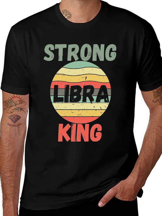 Strong Libra King T-Shirt - Zodiac Sign Tee