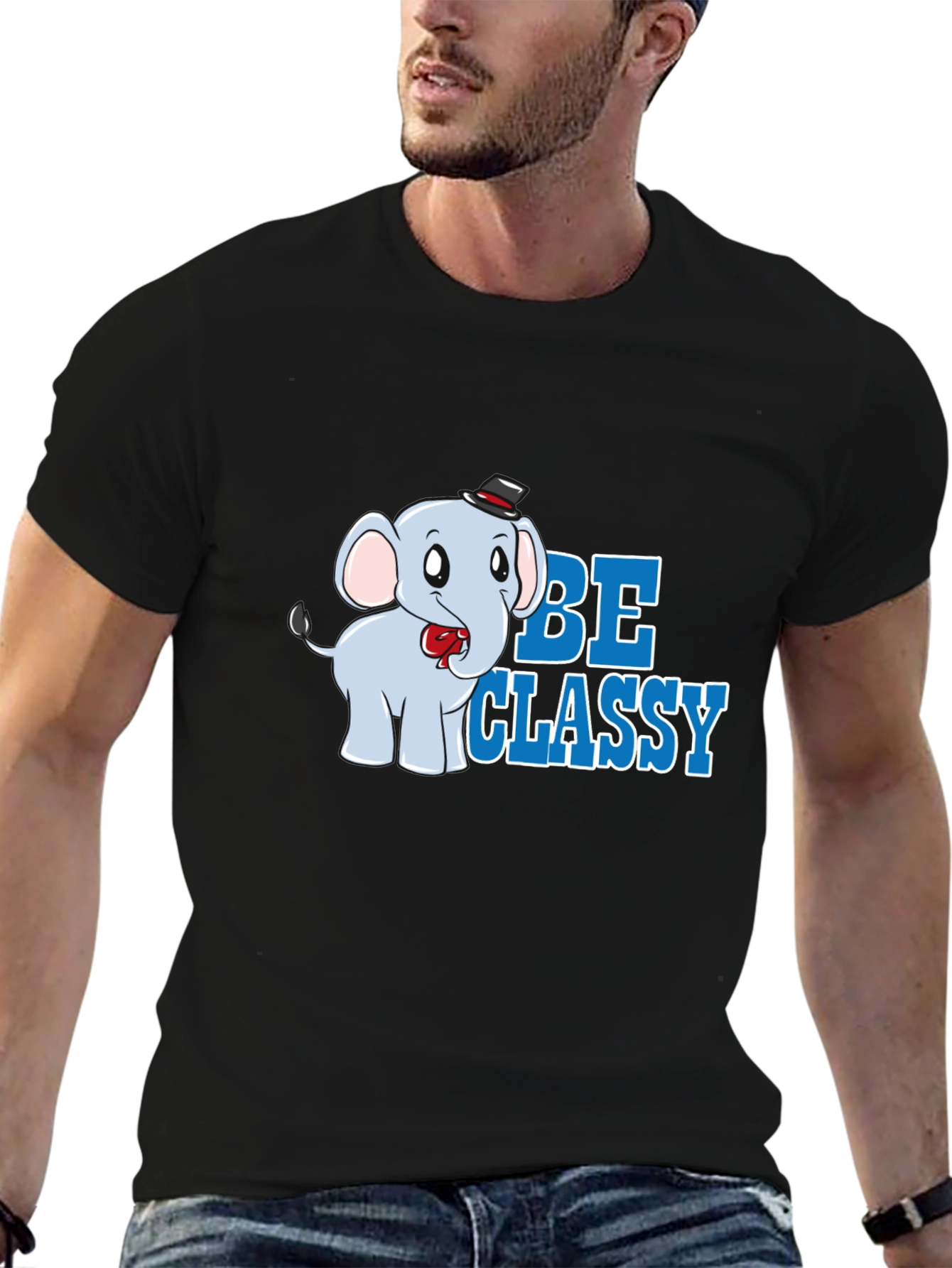 Be Classy Elephant Tee - Trendy Graphic T-Shirt