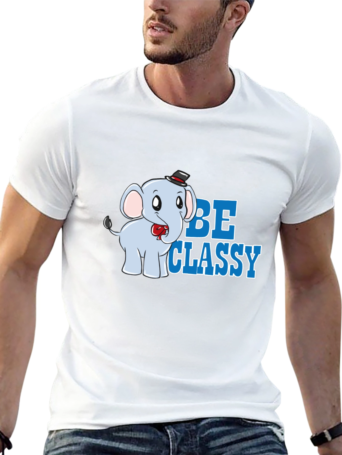 Be Classy Elephant Tee - Trendy Graphic T-Shirt
