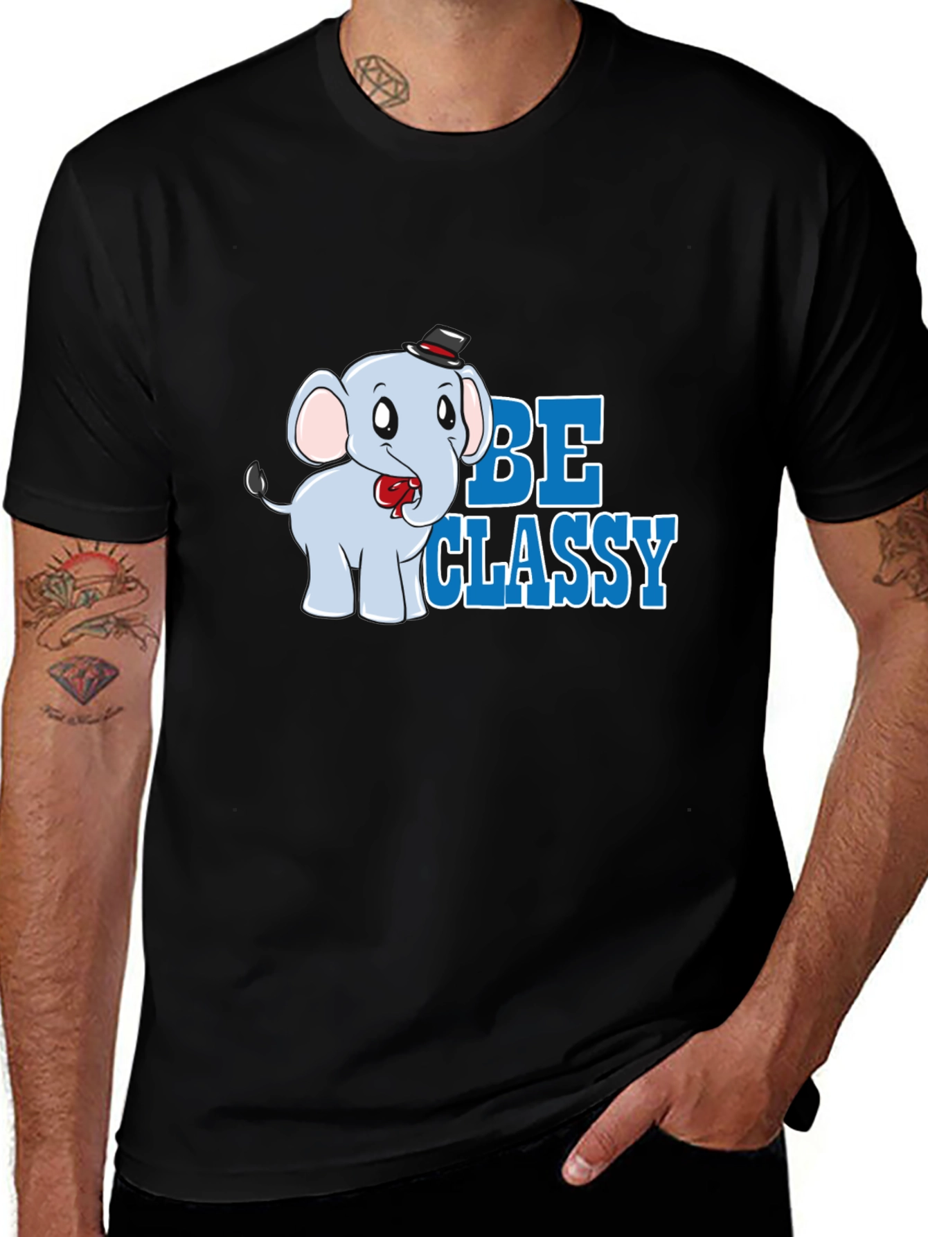 Be Classy Elephant Tee - Trendy Graphic T-Shirt