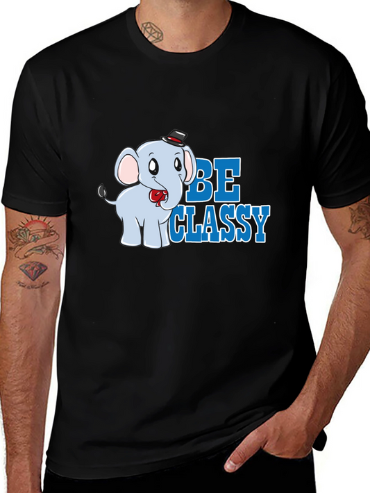 Be Classy Elephant Tee - Trendy Graphic T-Shirt