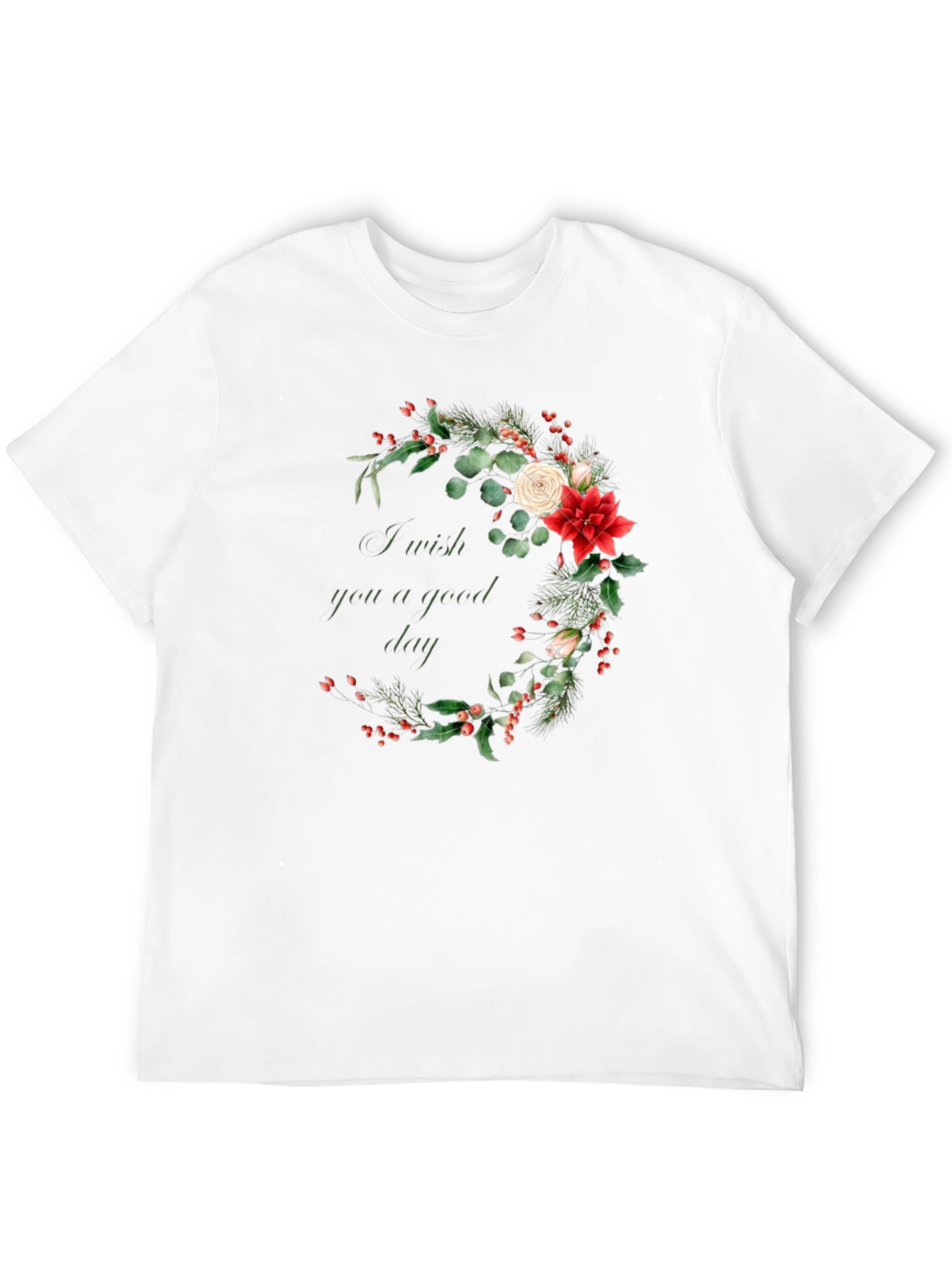Floral Good Day Graphic Tee - Black