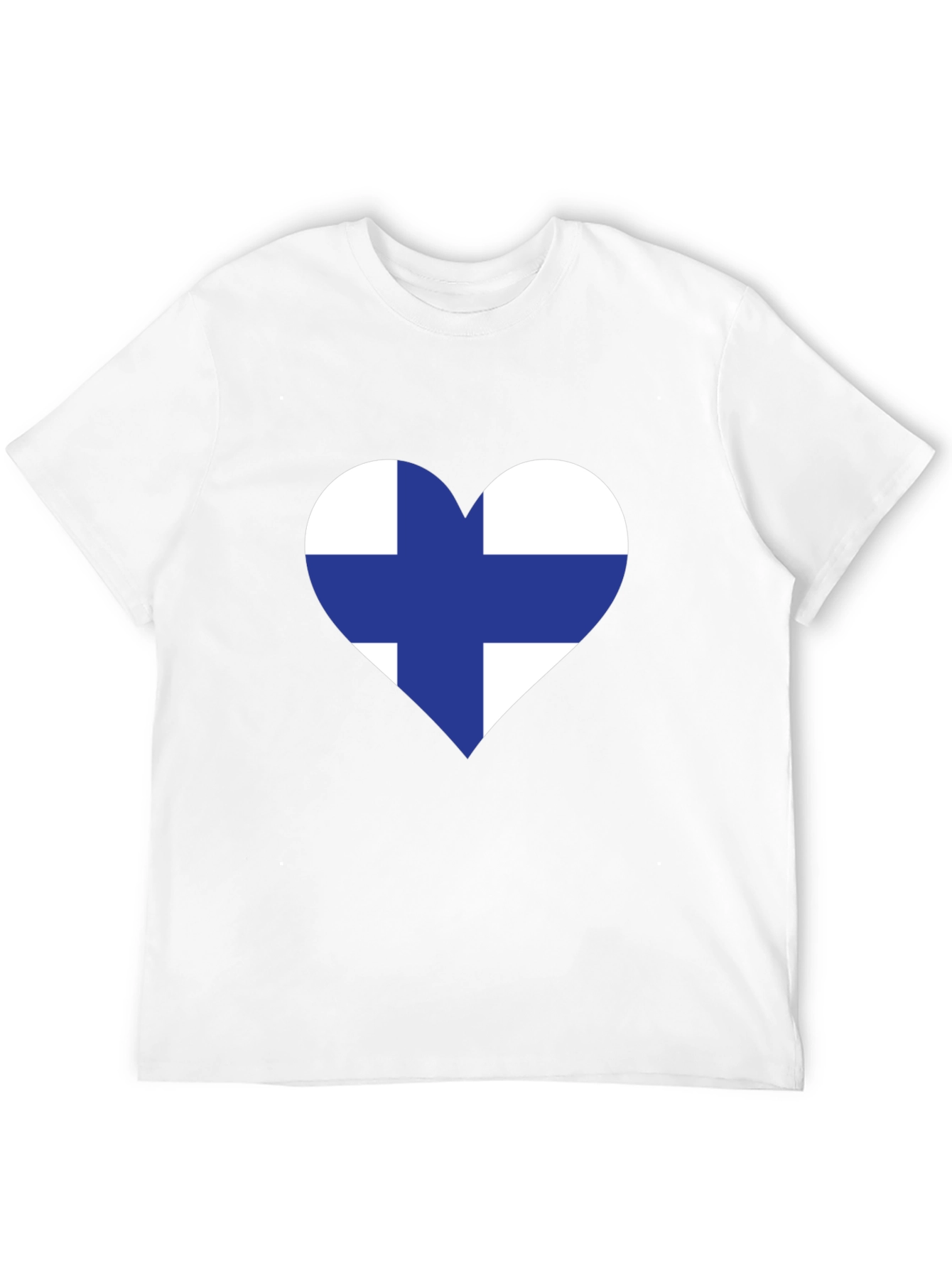Finland Heart Flag Black T-Shirt