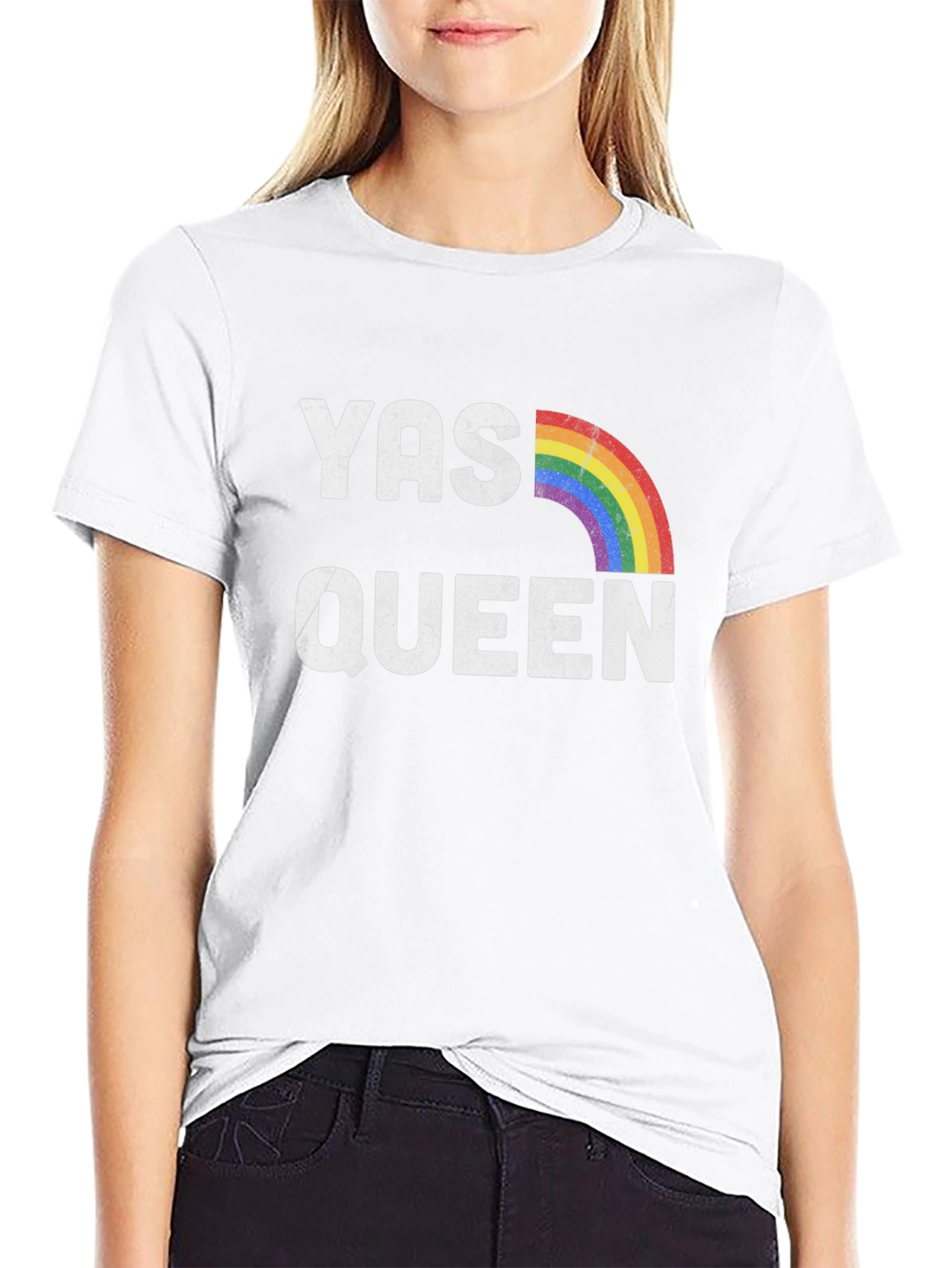 YAS QUEEN Rainbow Graphic T-Shirt - LGBTQ+ Pride Tee