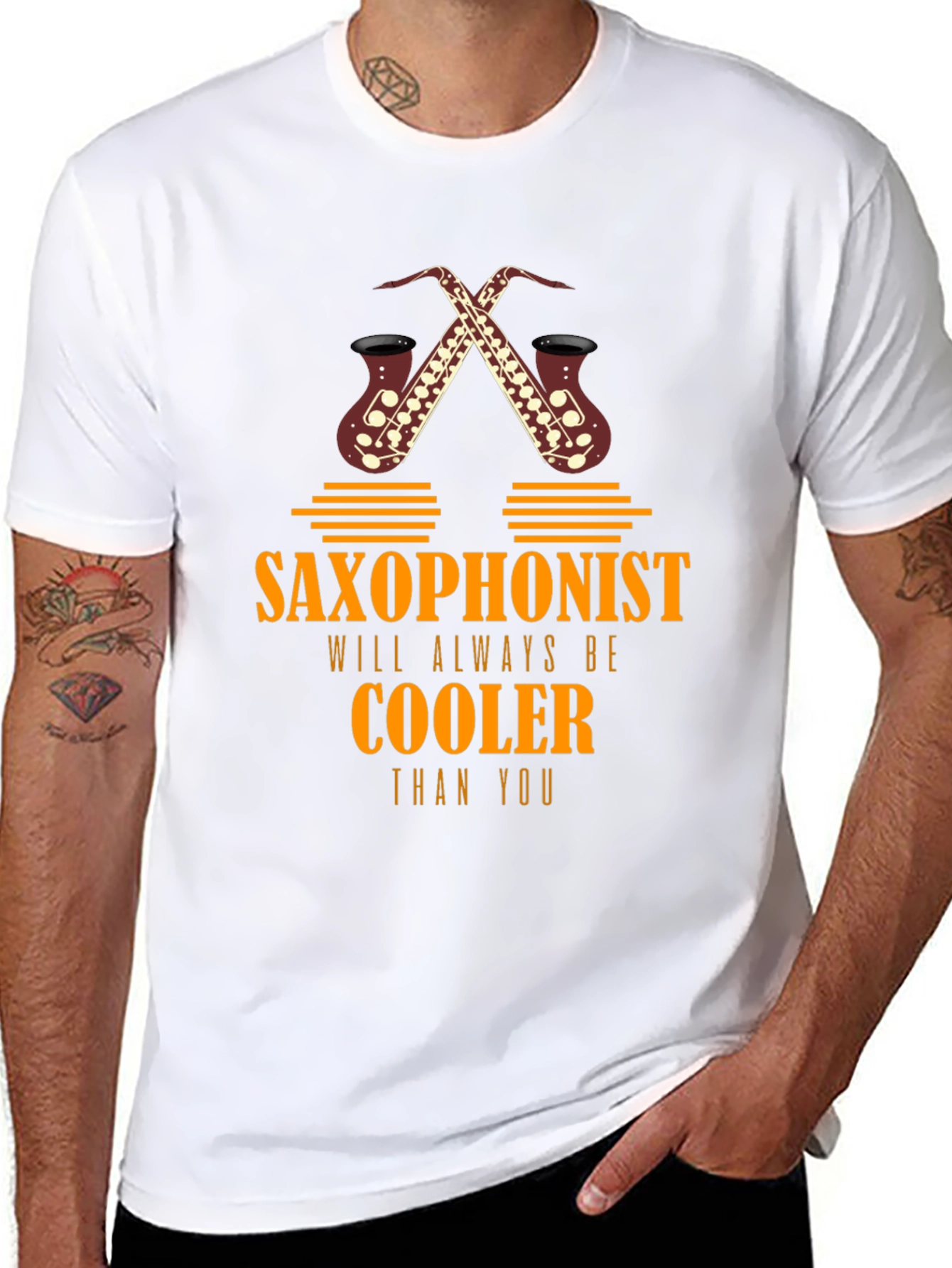 Saxophonist Cooler Graphic Tee - Music Lover T-Shirt