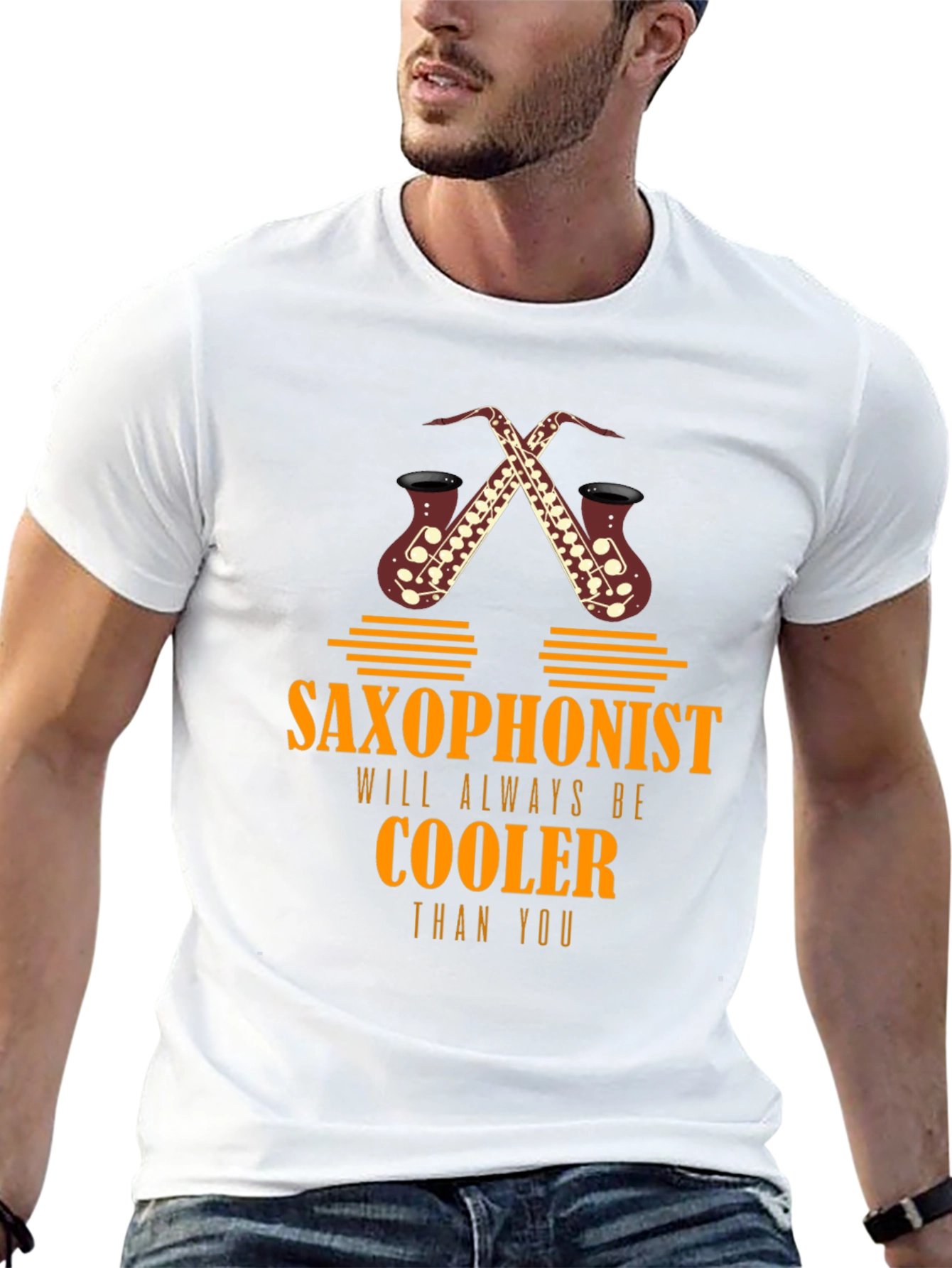 Saxophonist Cooler Graphic Tee - Music Lover T-Shirt