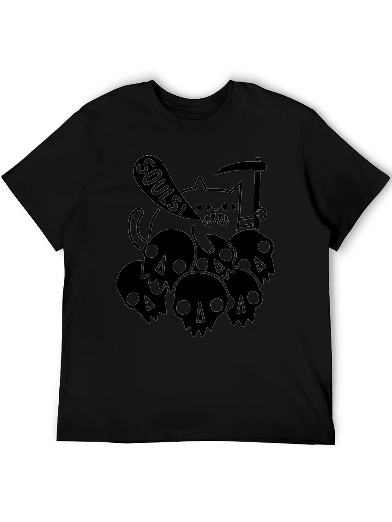 Grim Reaper Cat T-Shirt - Soul Collector Design