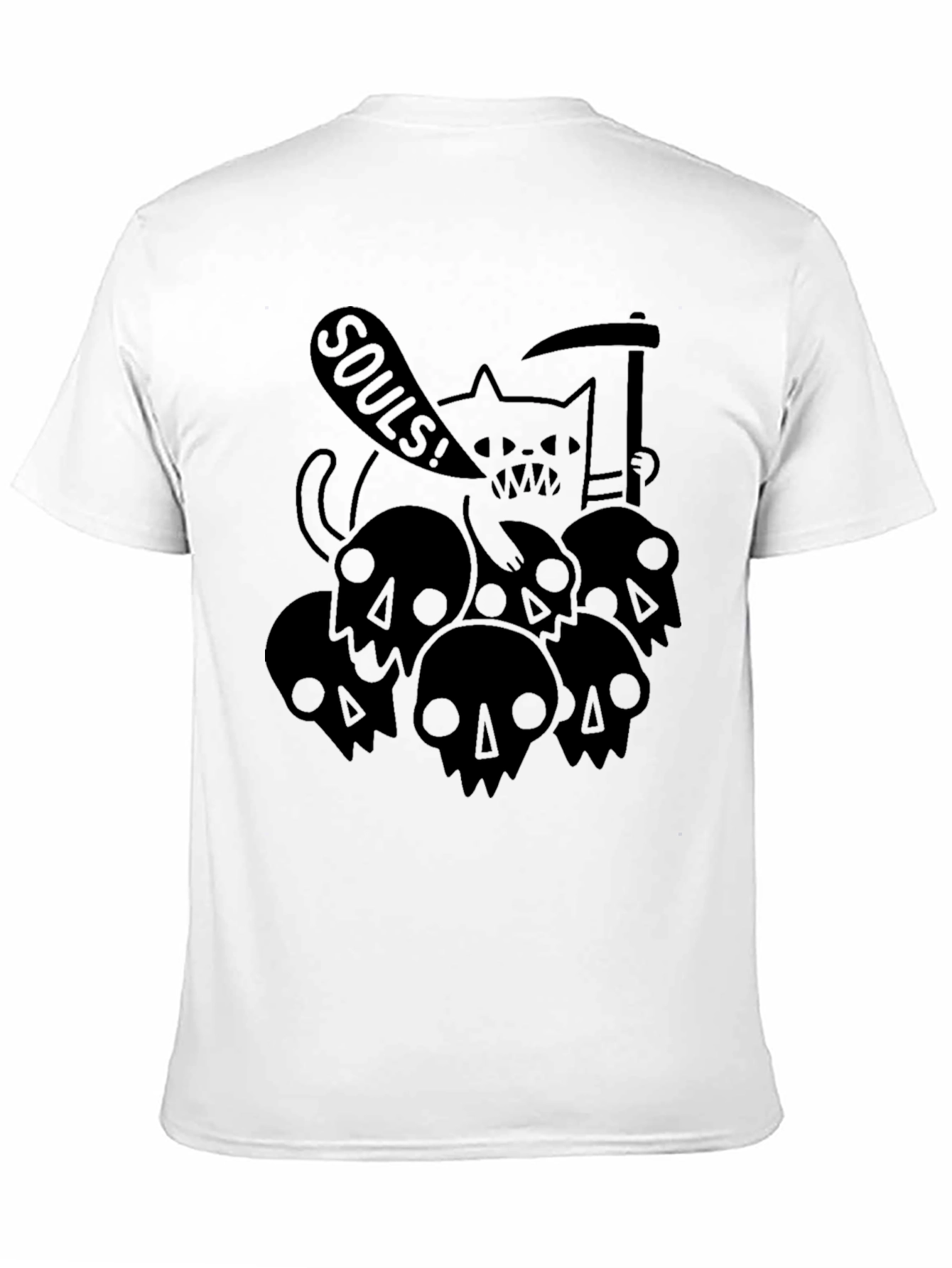 Grim Reaper Cat T-Shirt - Soul Collector Design