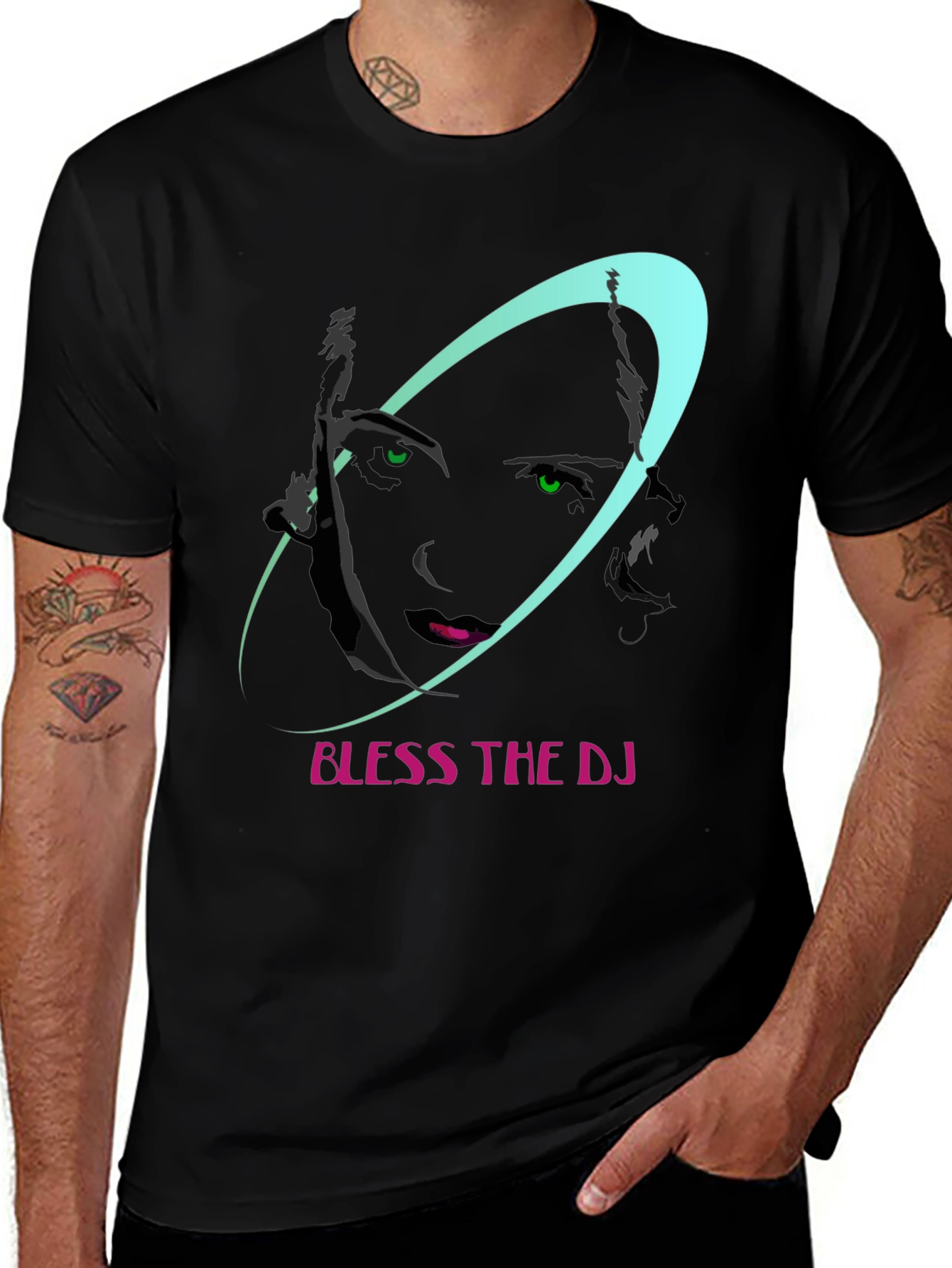 Bless The DJ Black Graphic Tee