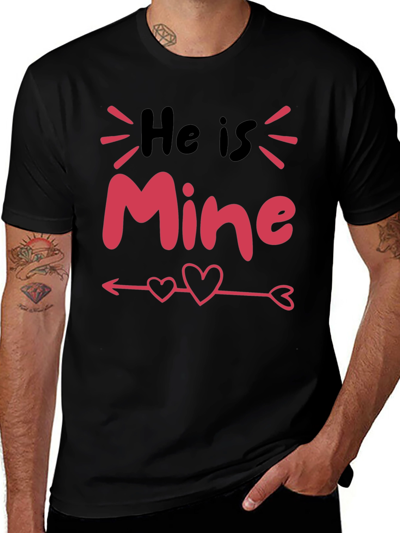 He Is Mine Valentines Day T-Shirt