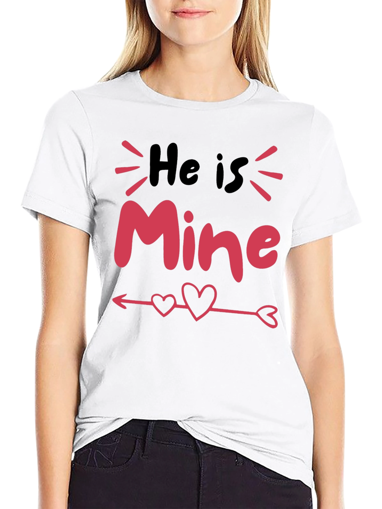 He Is Mine Valentines Day T-Shirt