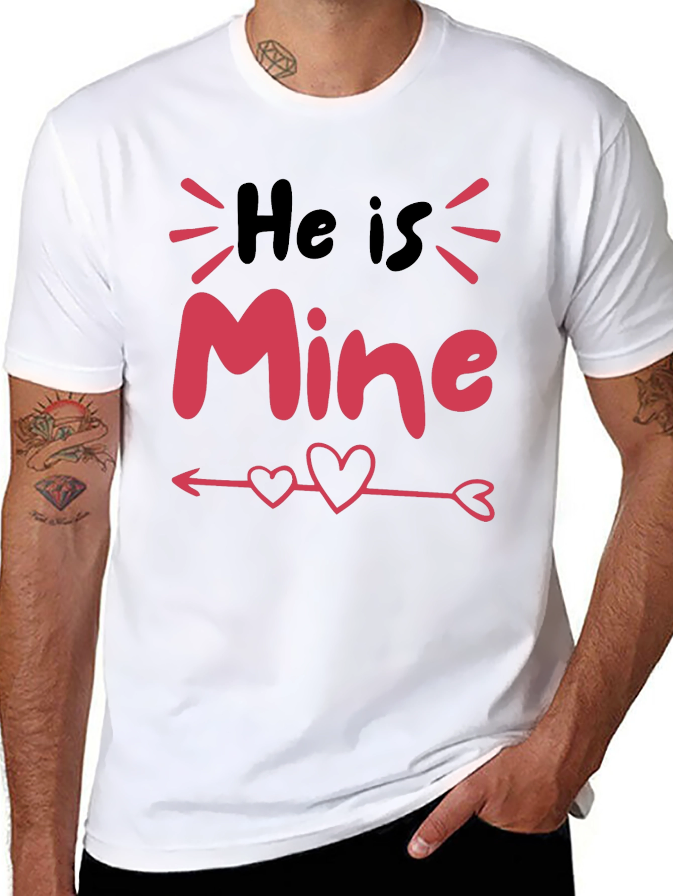 He Is Mine Valentines Day T-Shirt