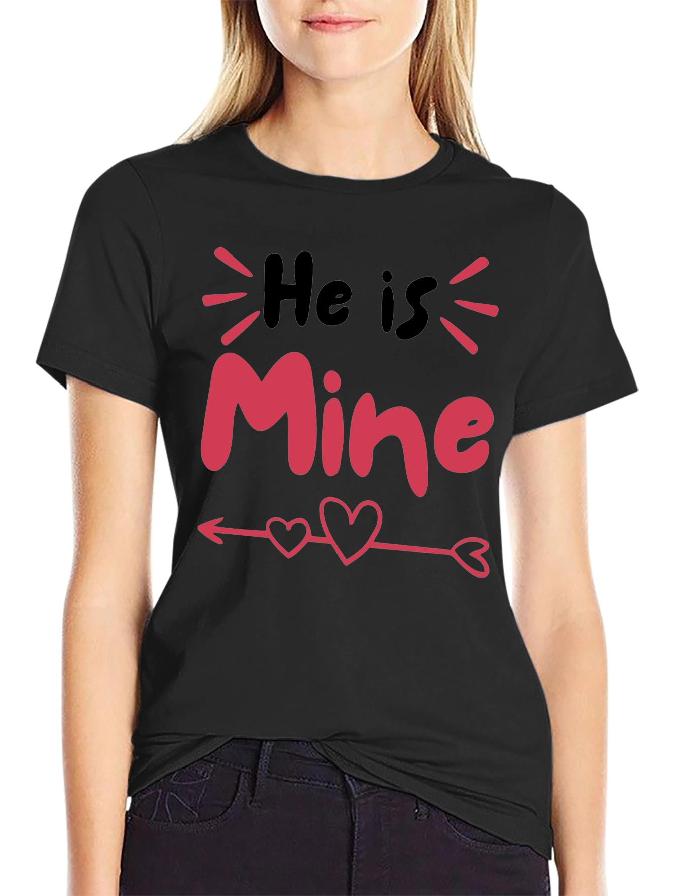 He Is Mine Valentines Day T-Shirt
