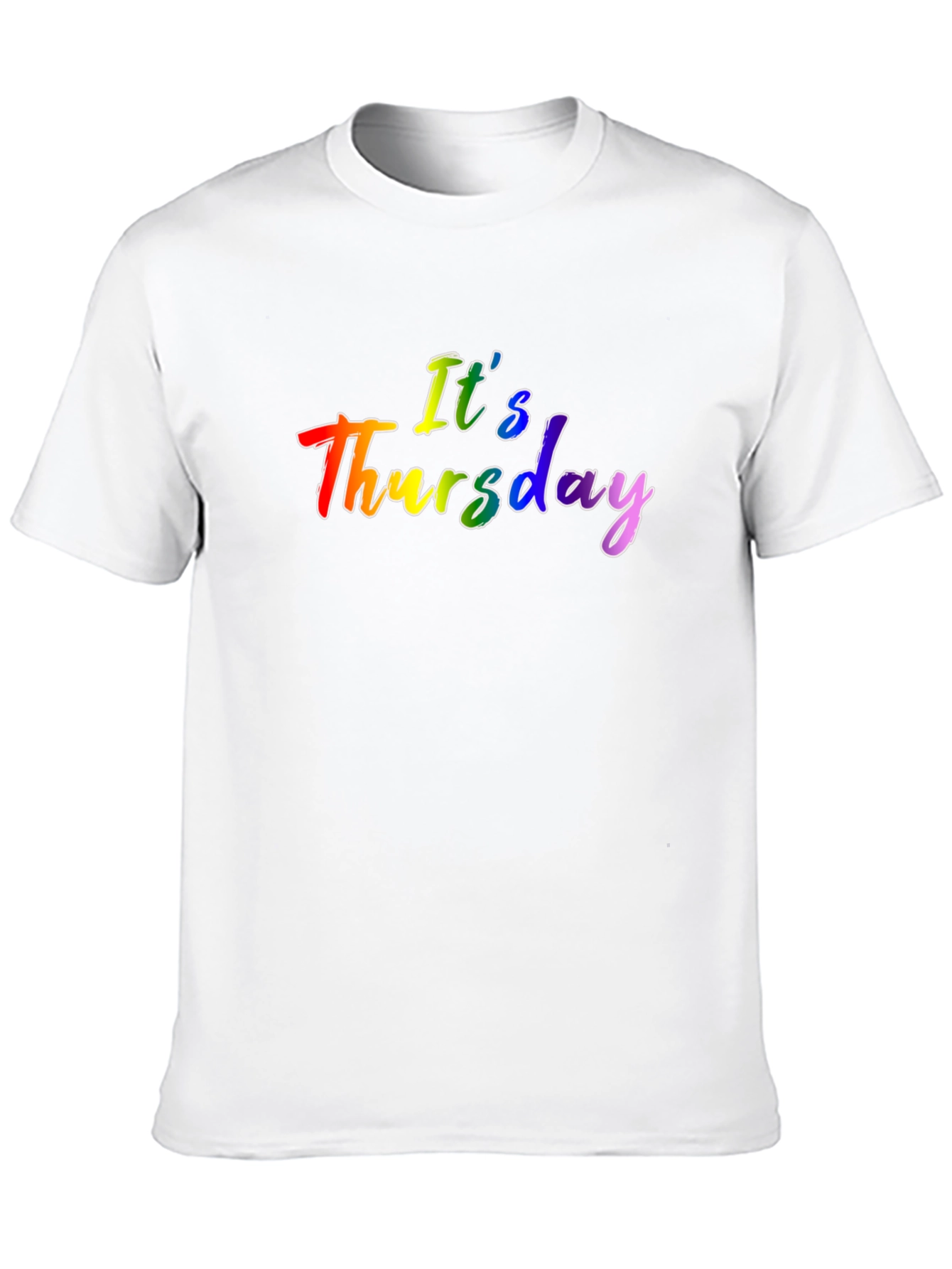 Its Thursday Rainbow Graphic Black T-Shirt