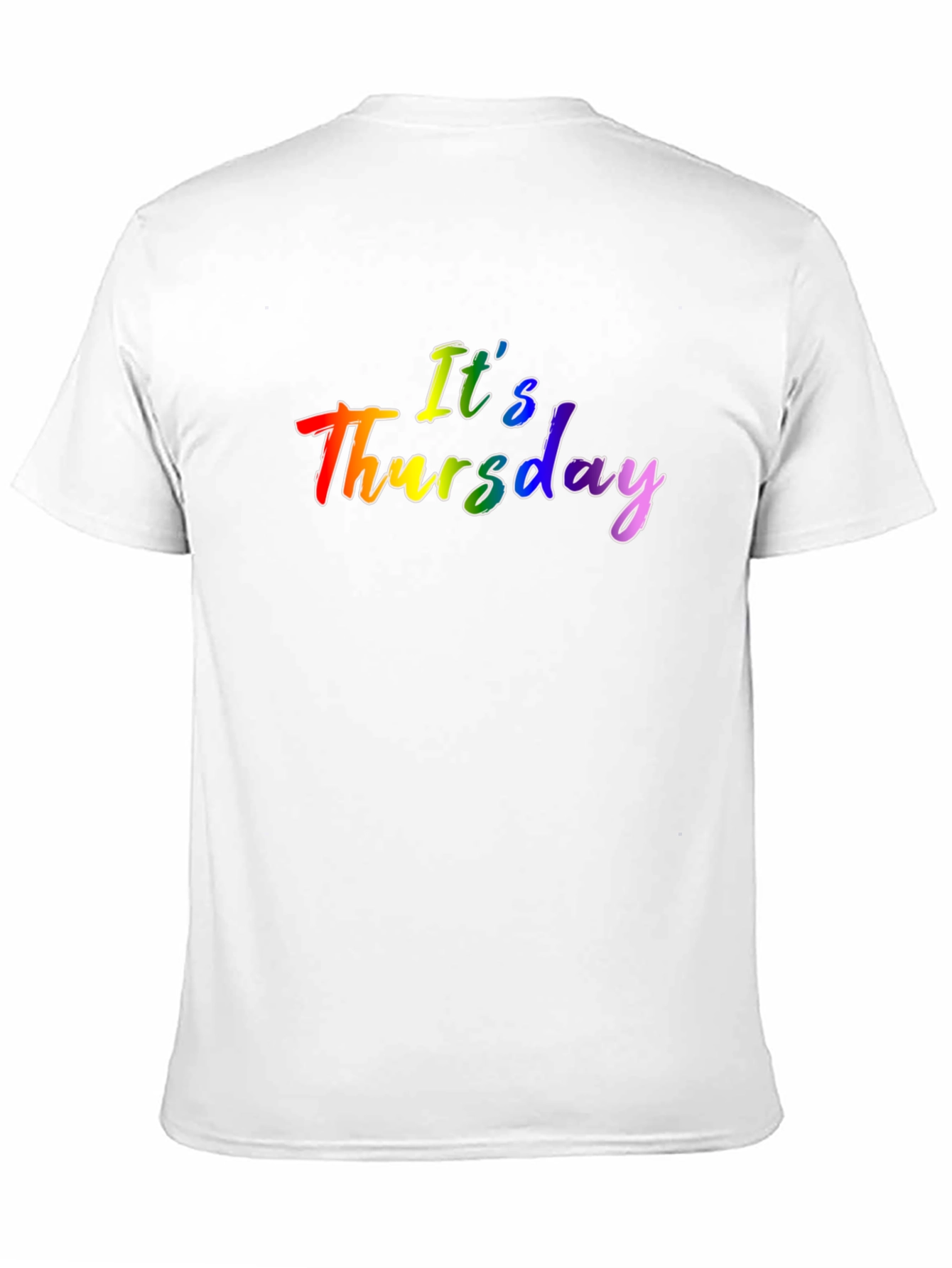 Its Thursday Rainbow Graphic Black T-Shirt