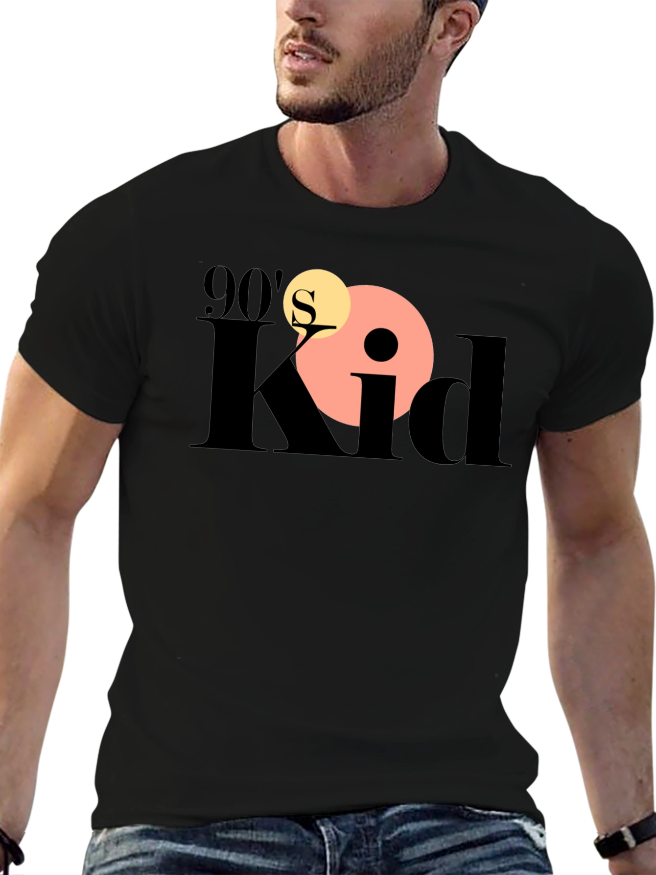90s Kid Graphic Tee - Black