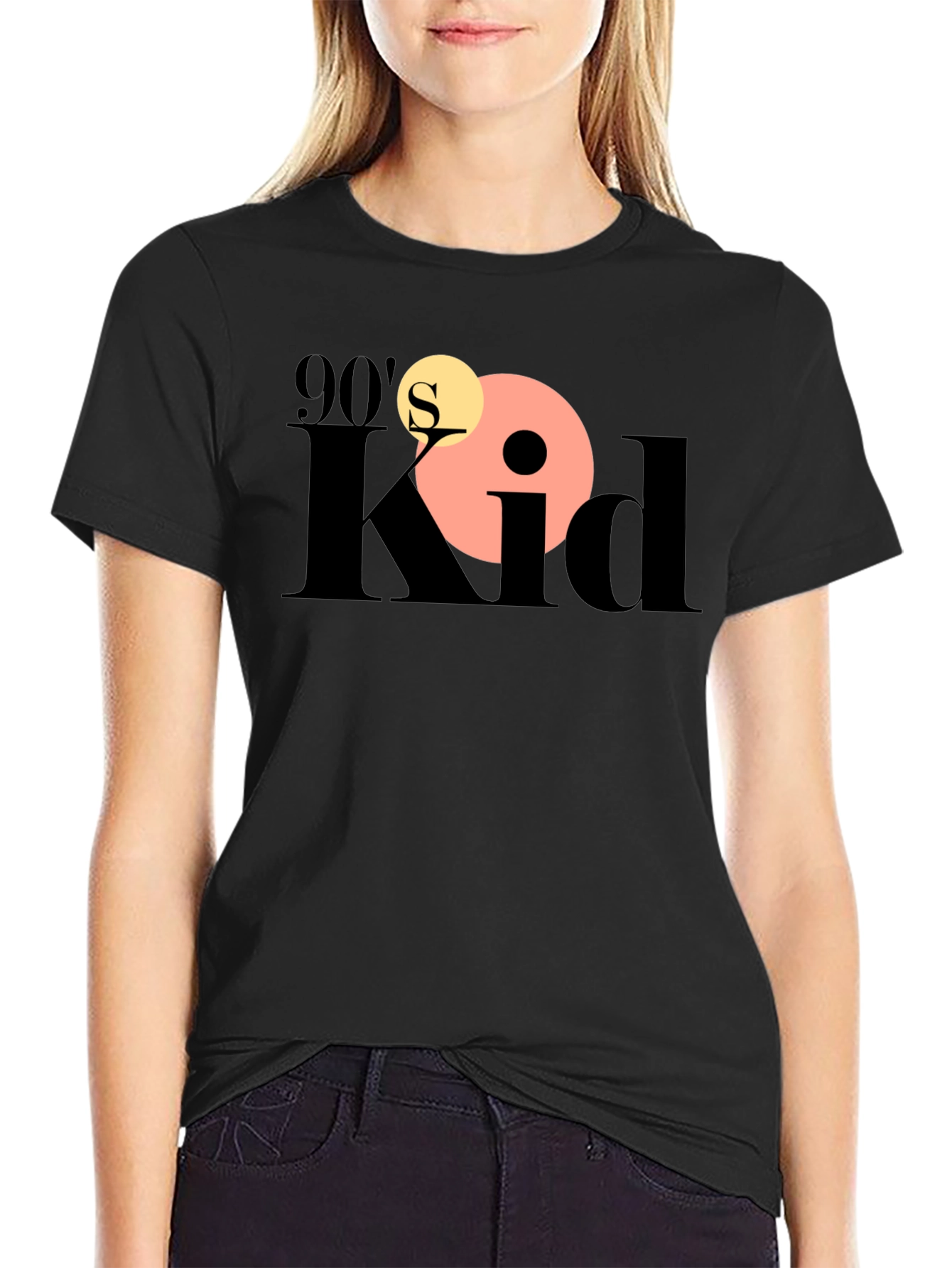 90s Kid Graphic Tee - Black