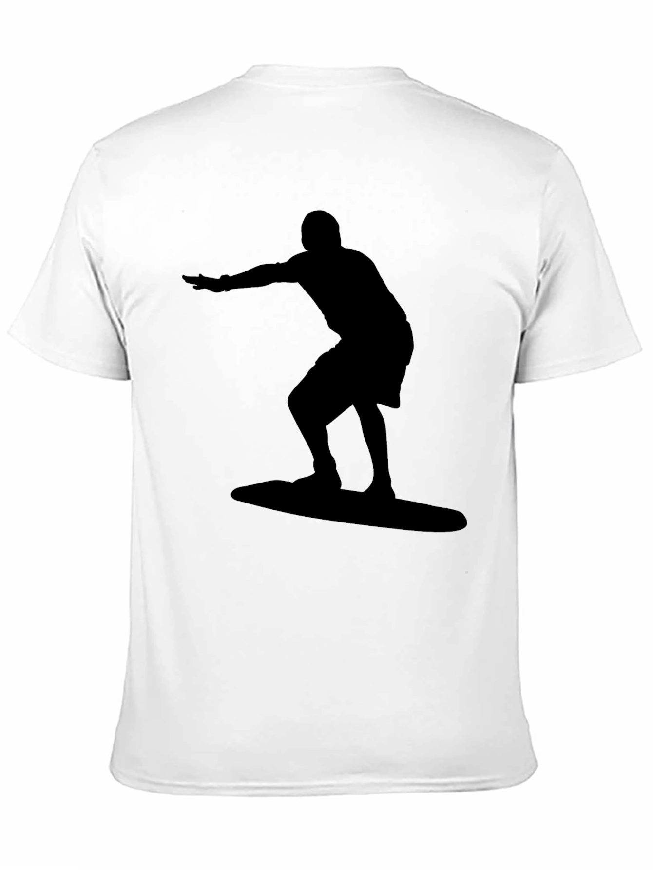 Surfer Silhouette Graphic Tee - Black