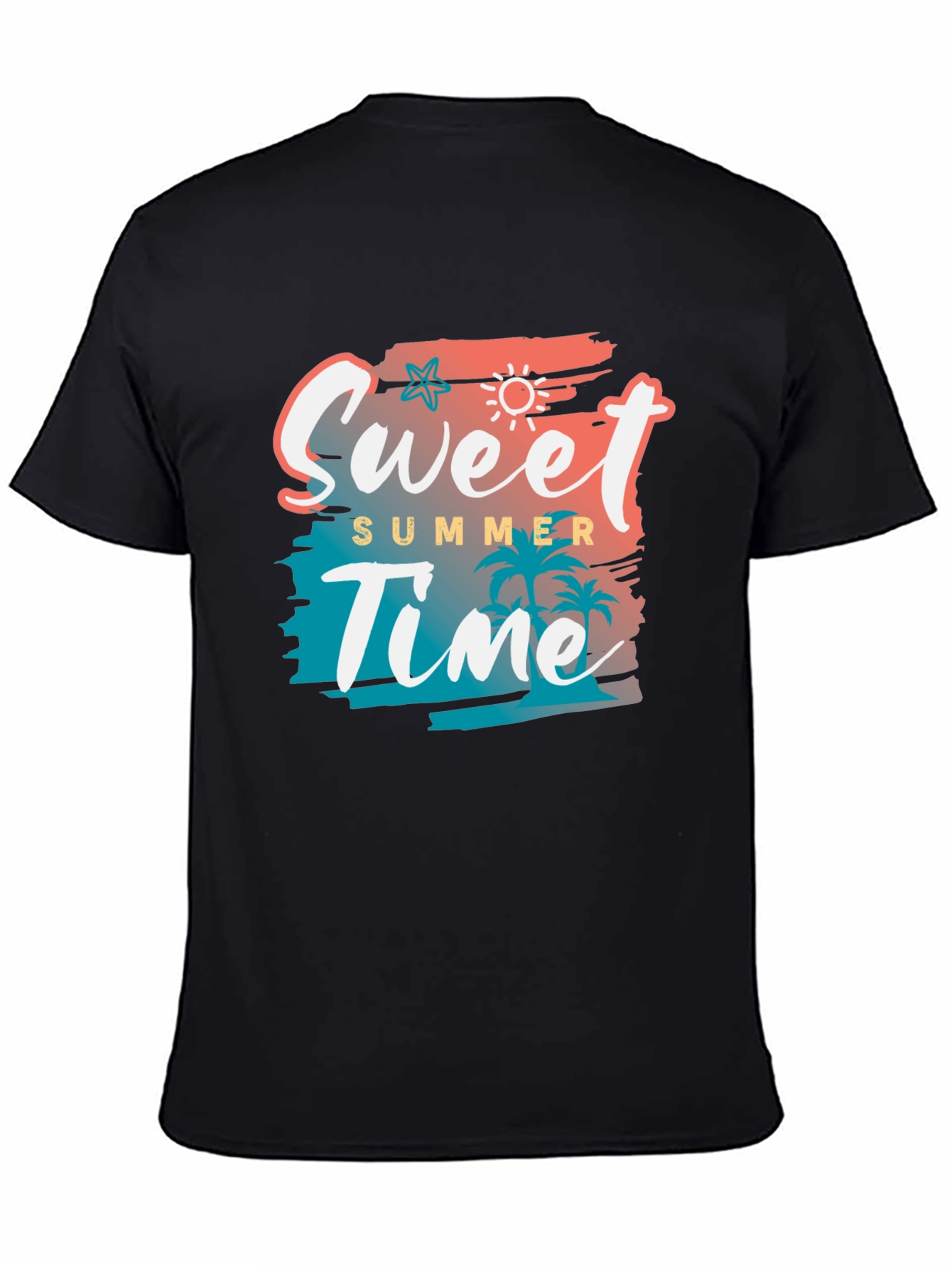Sweet Summer Time Black Graphic Tee