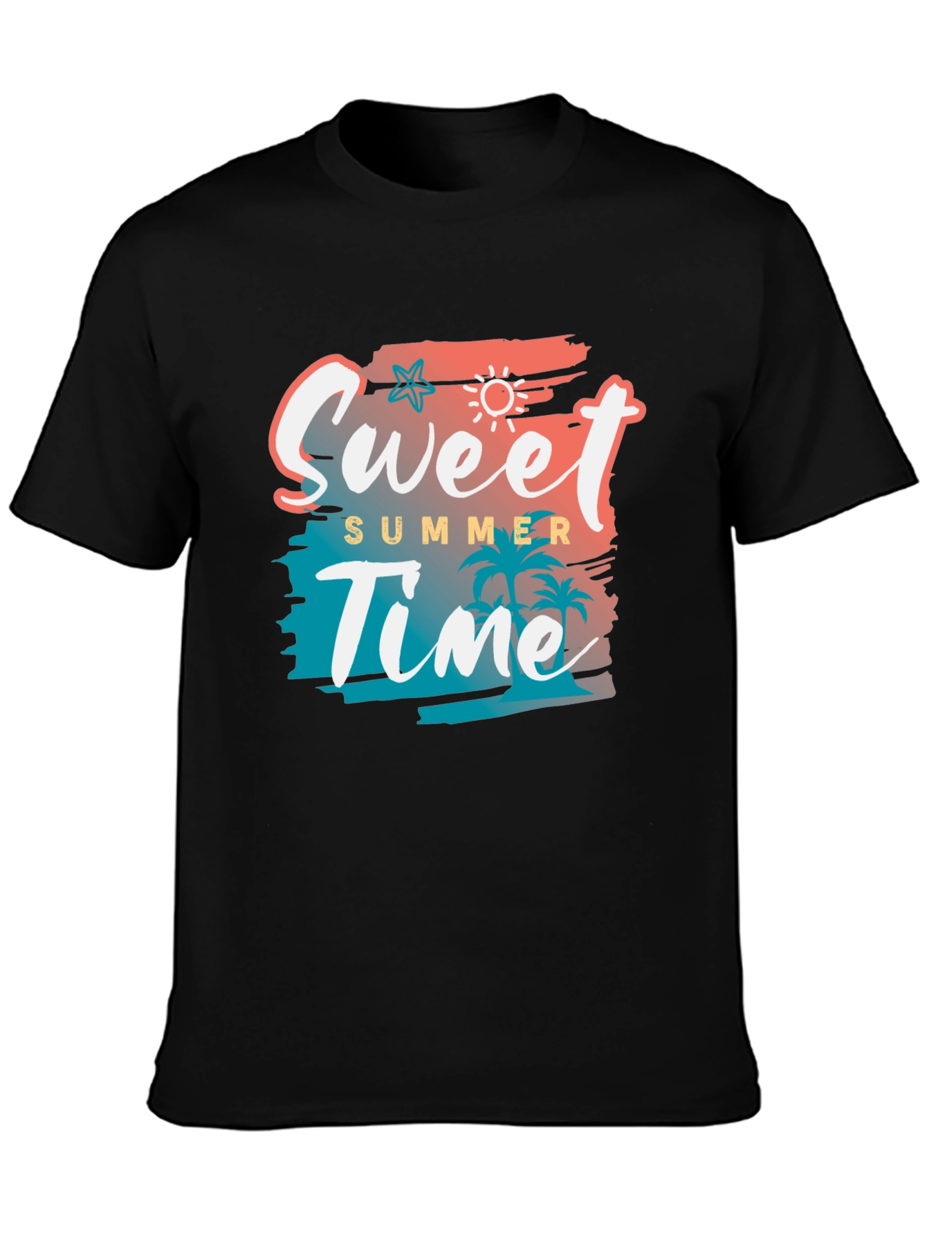 Sweet Summer Time Black Graphic Tee