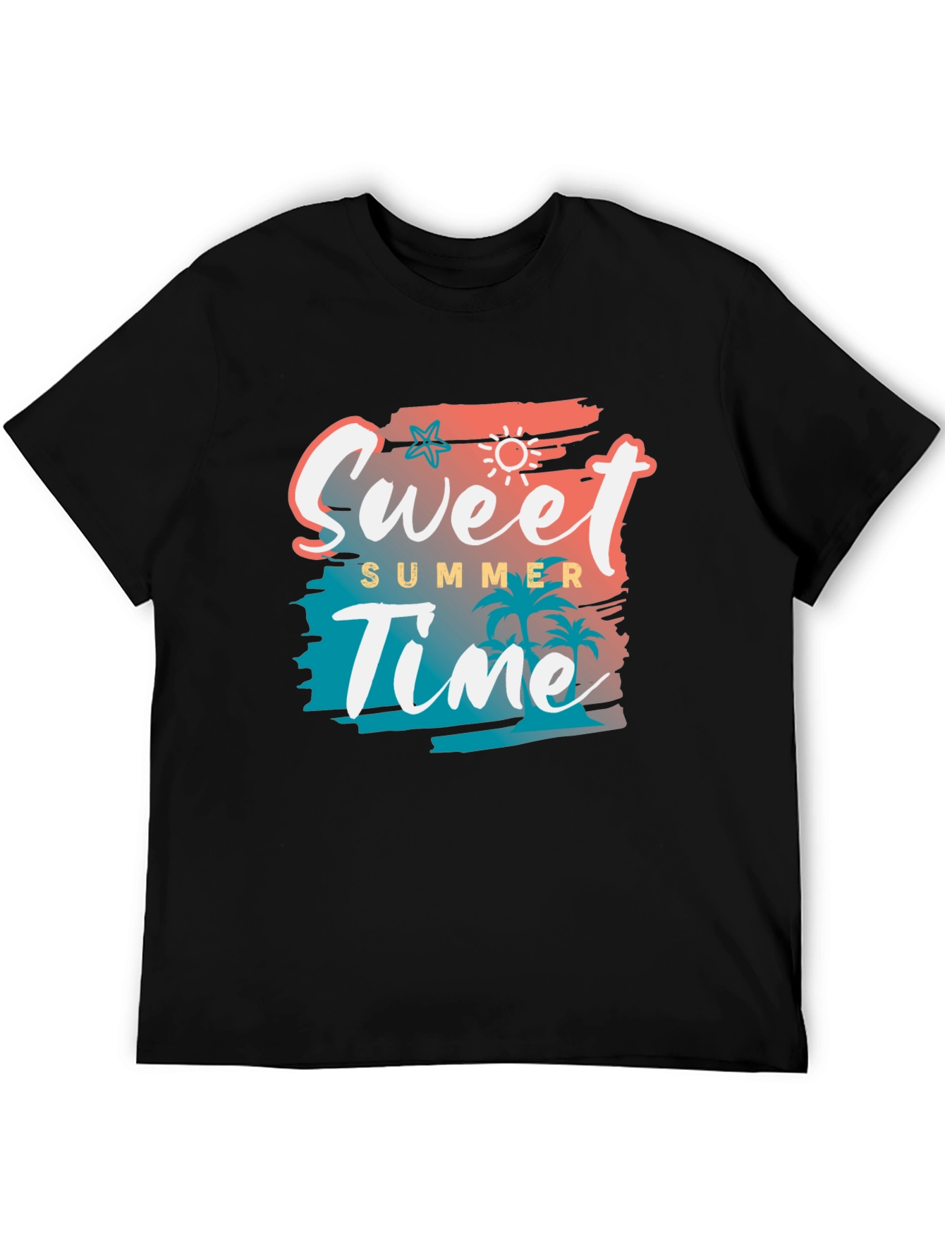 Sweet Summer Time Black Graphic Tee