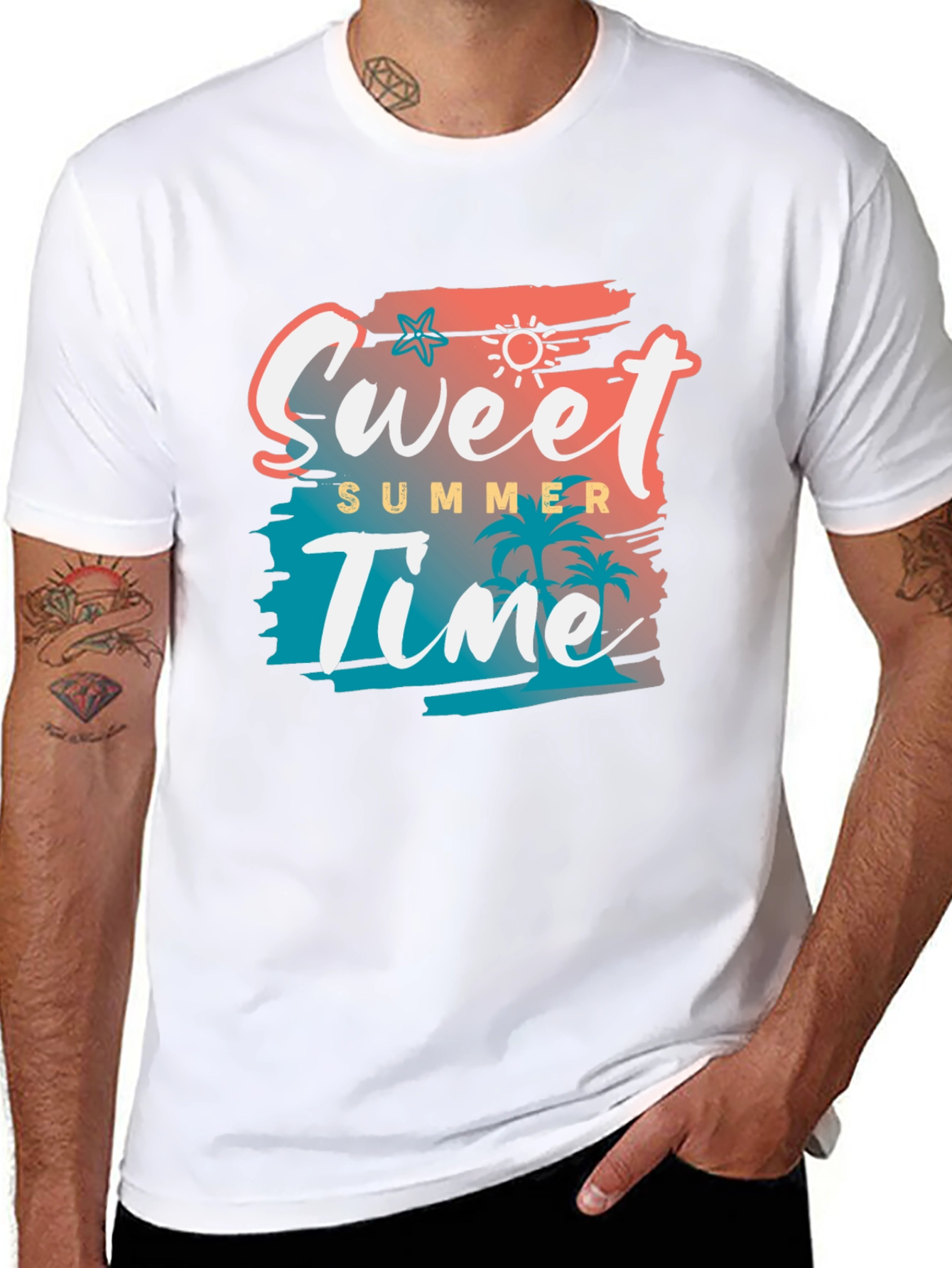 Sweet Summer Time Black Graphic Tee